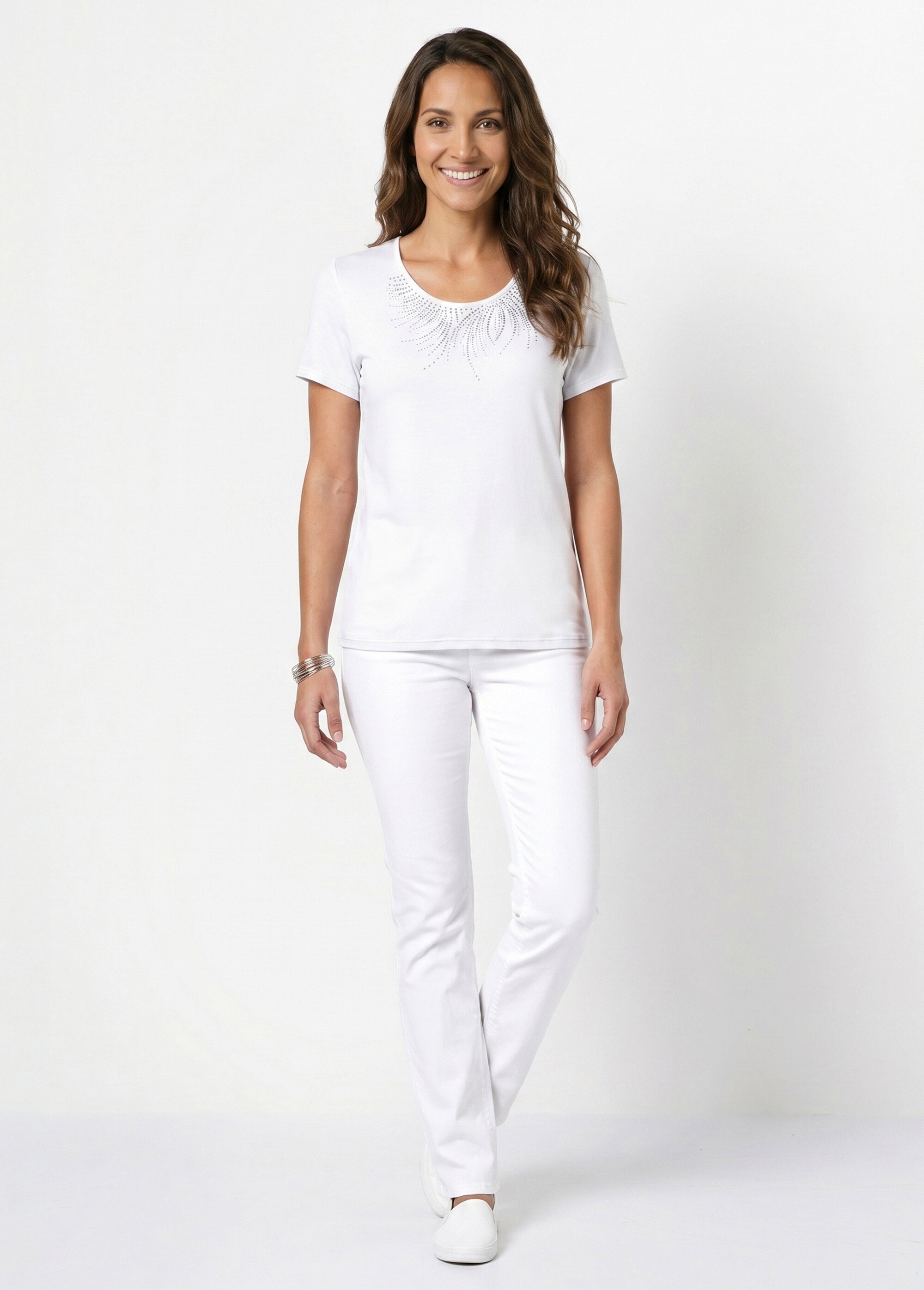 T-shirt court manches courtes Femme Blanc COTINGA SI1