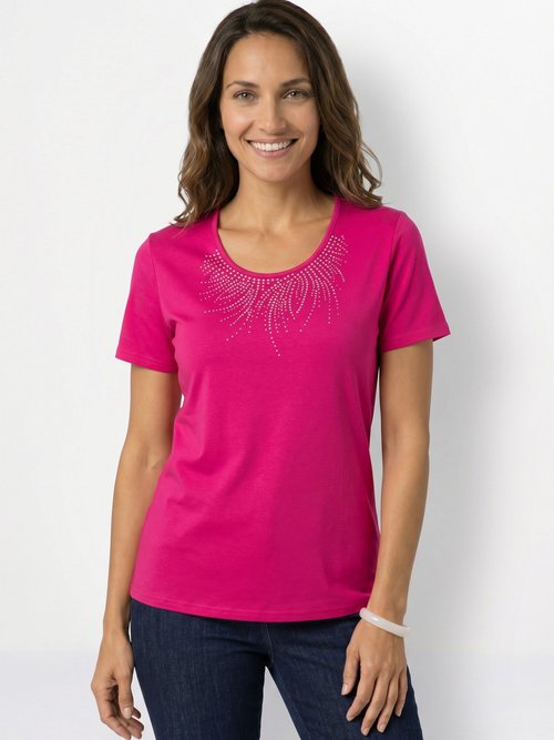 T-shirt court manches courtes Femme Rose COTINGA FA1