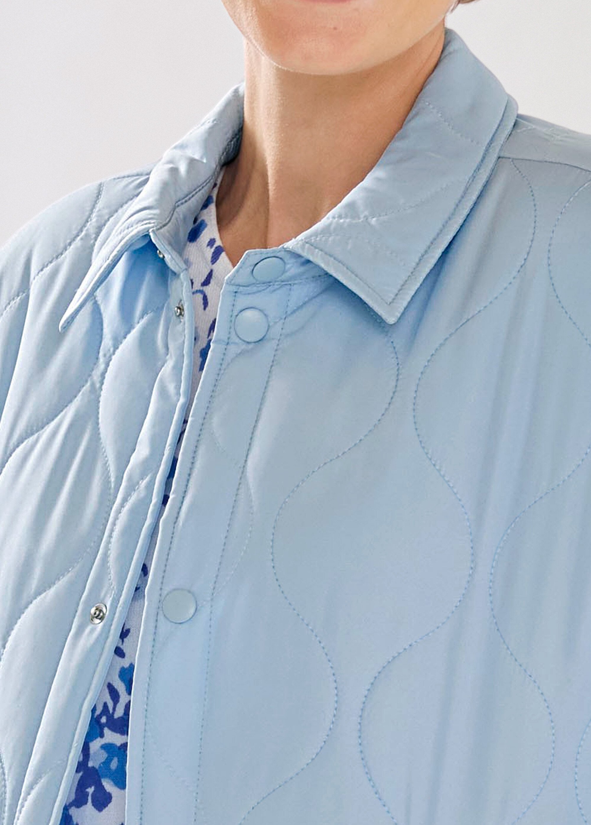 Veste courte matelassée pressionnée Femme Bleu TROPIQUE DE1