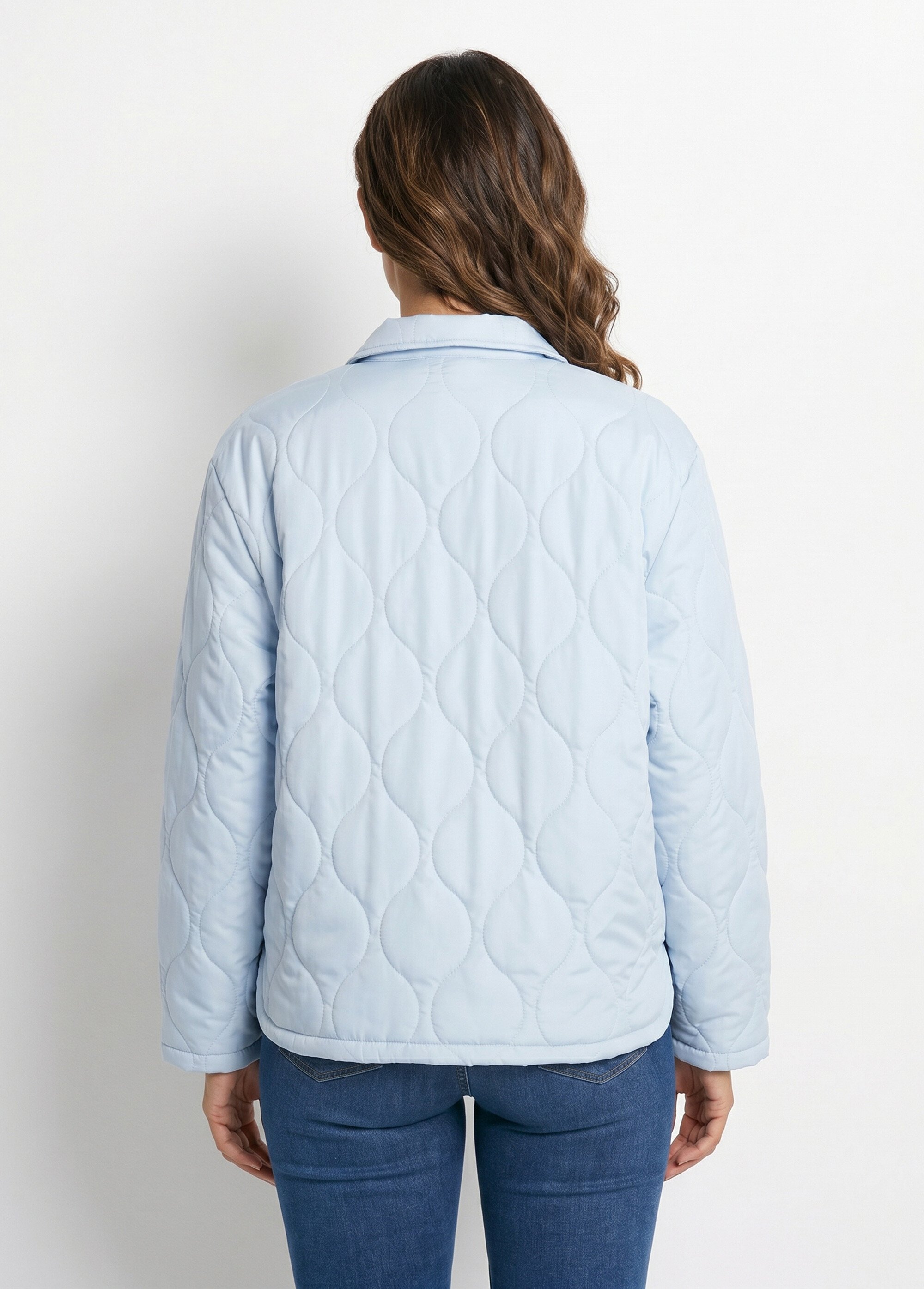 Veste courte matelassée pressionnée Femme Bleu TROPIQUE DO1