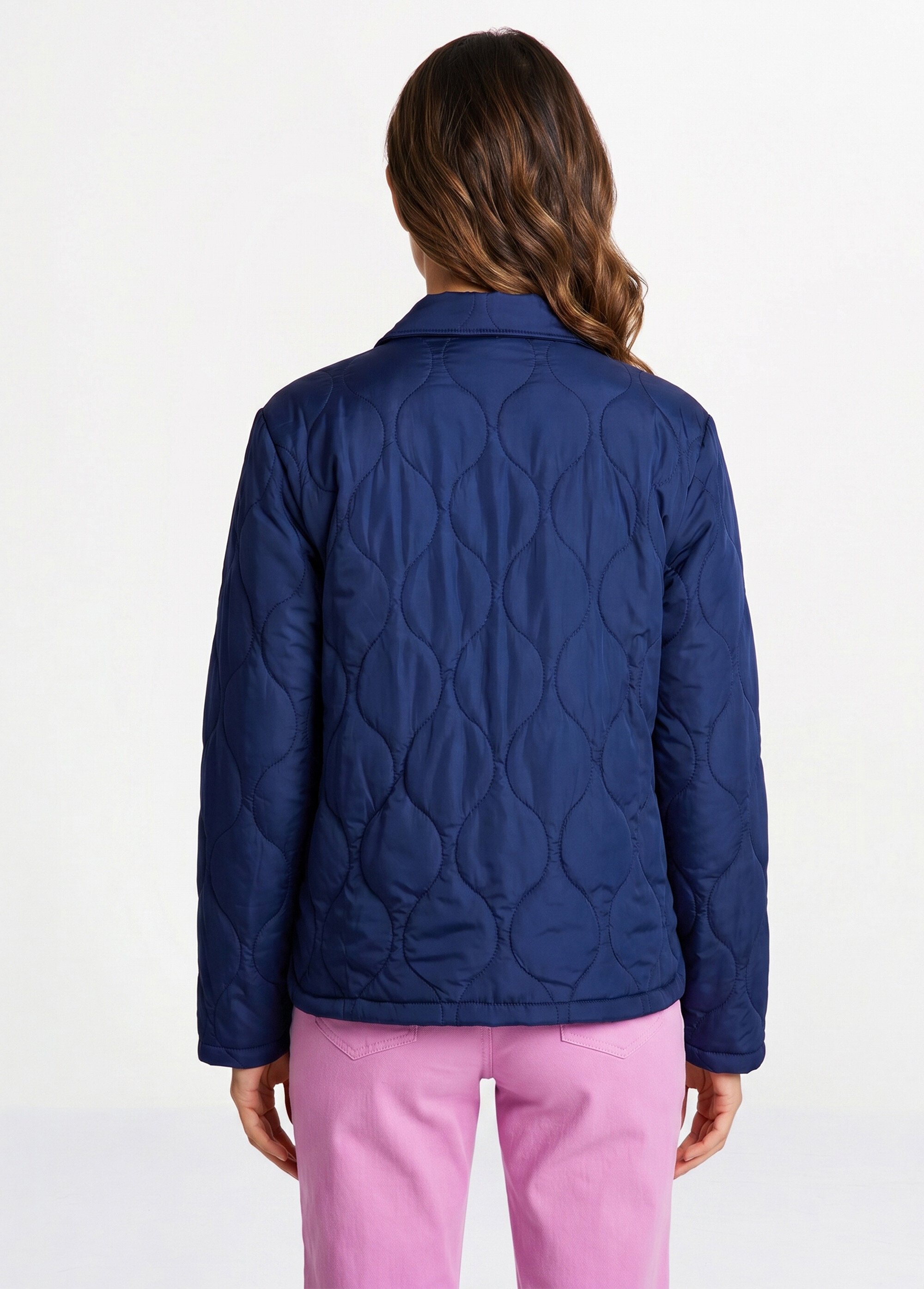 Veste courte matelassée pressionnée Femme Bleu TROPIQUE DO1