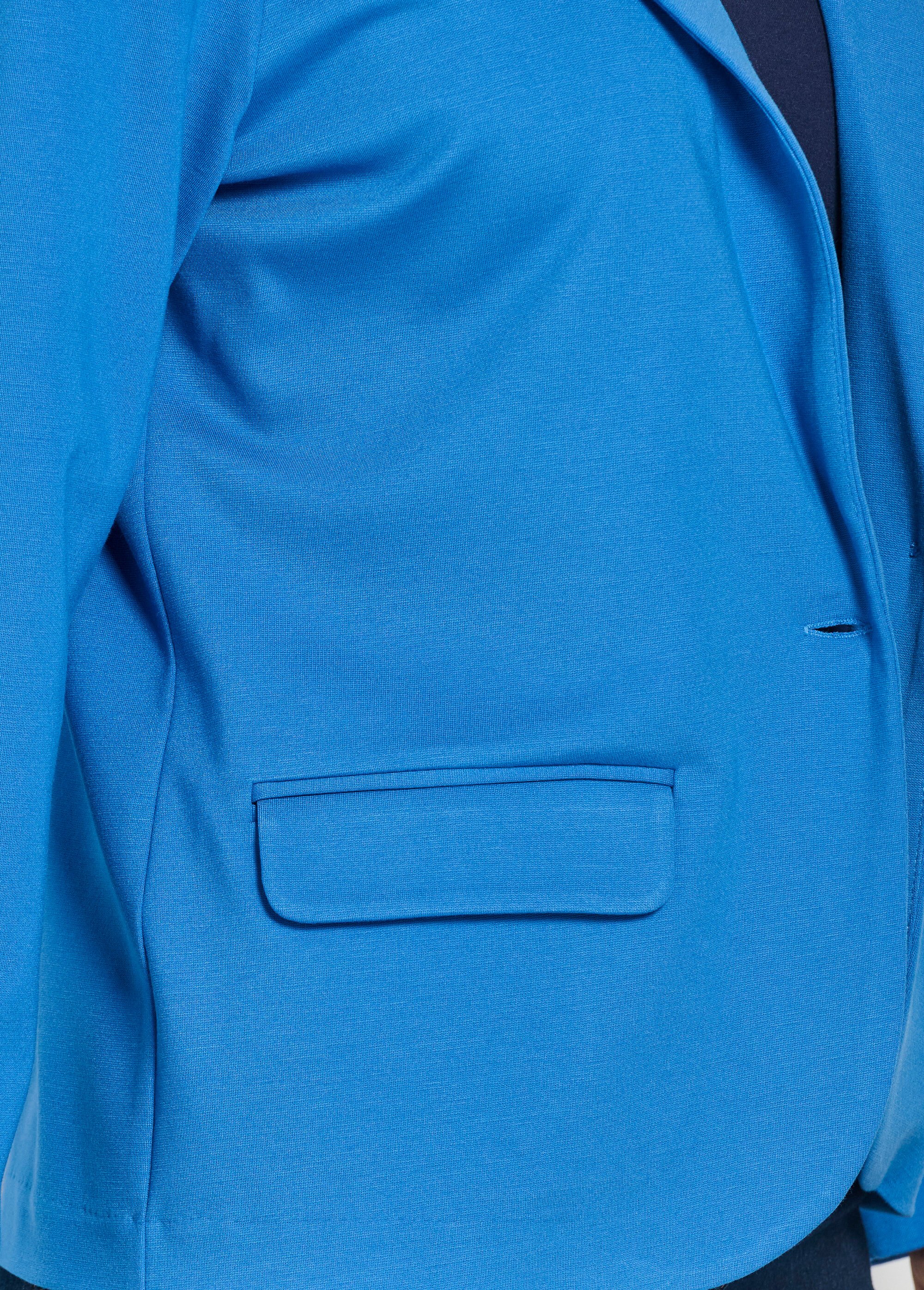 Veste droite boutonnée maille milano unie