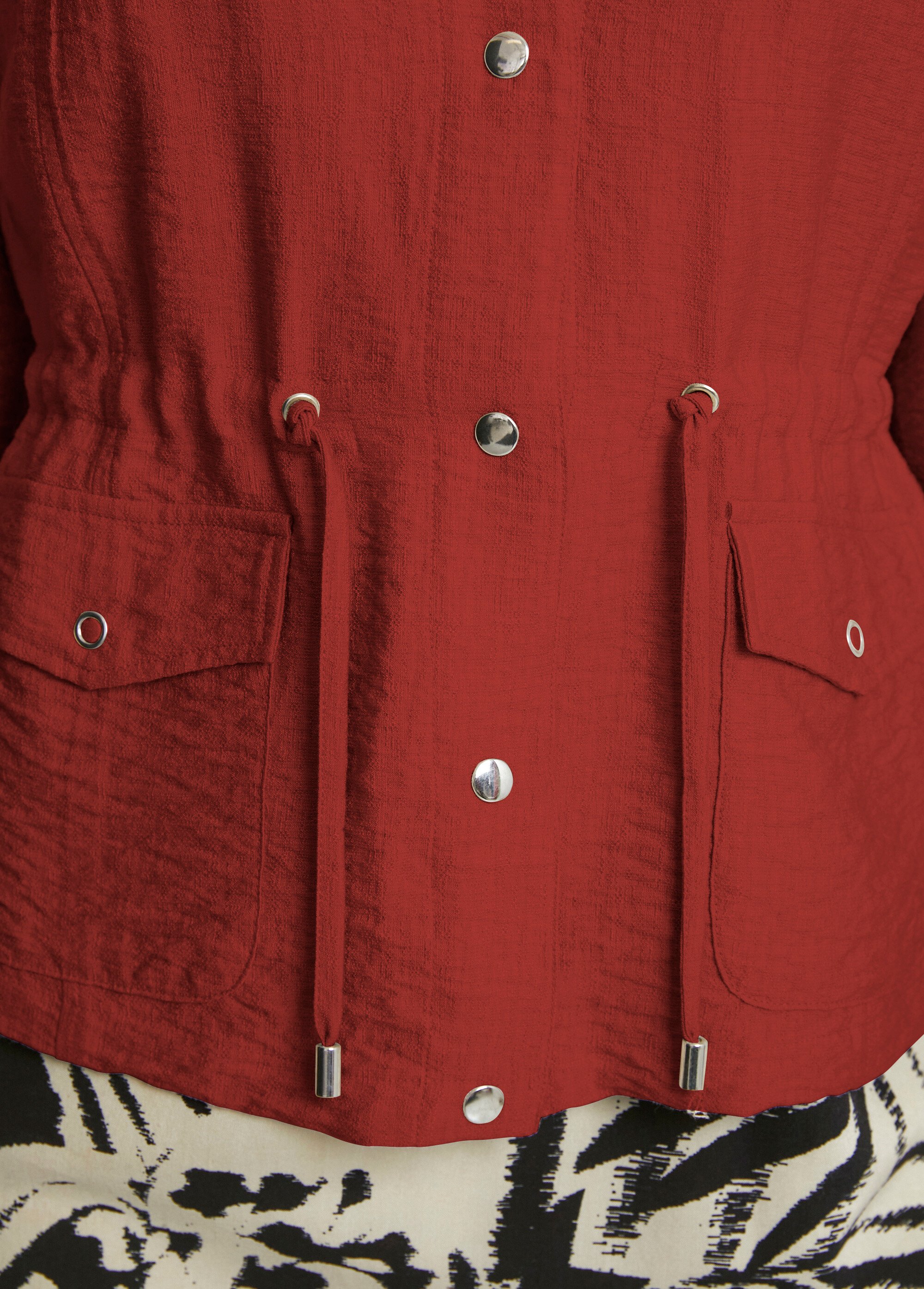 Veste saharienne sans col manches longues Femme Orange TOUAREG DE1