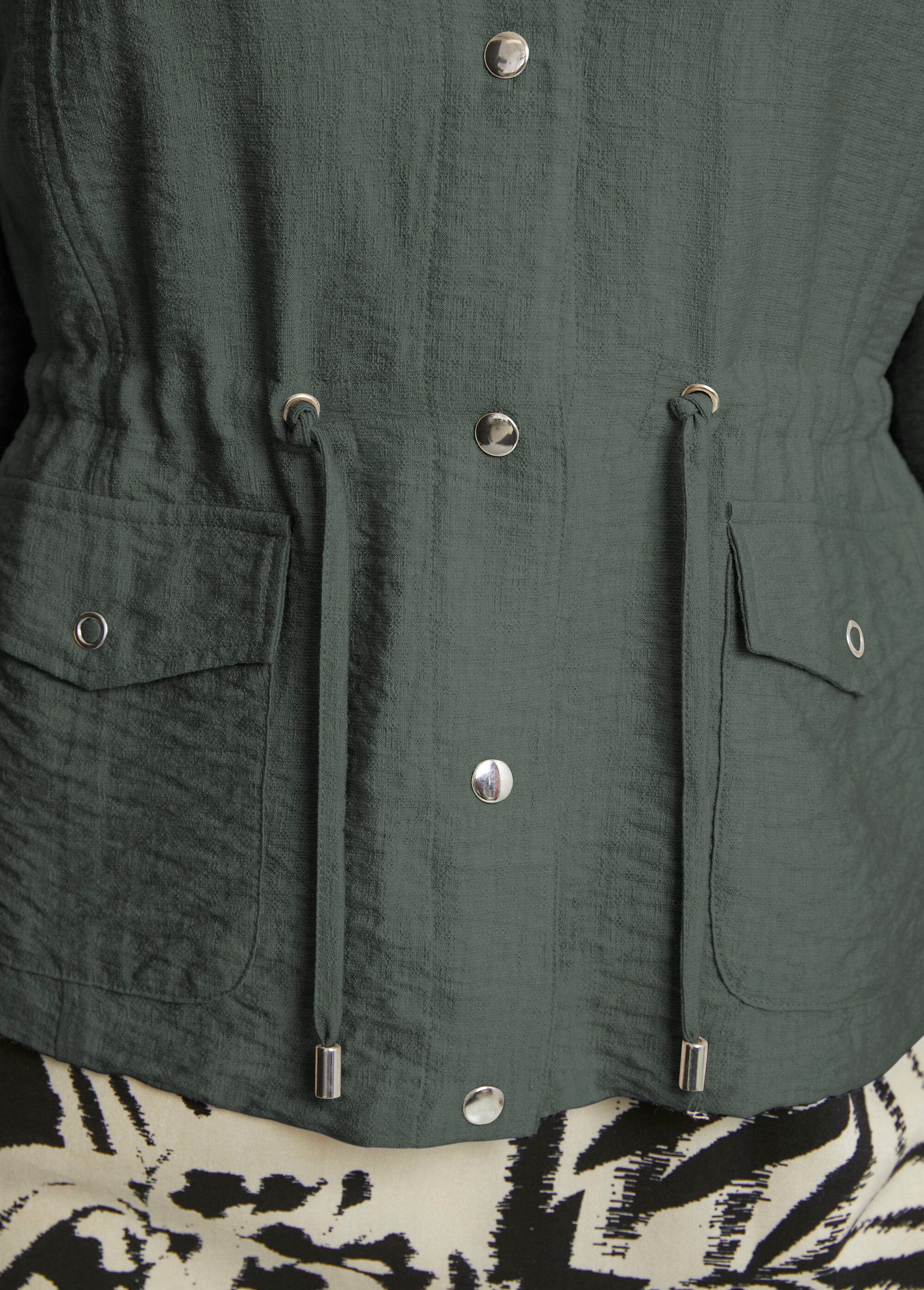 Veste saharienne sans col manches longues Femme Vert TOUAREG DE2