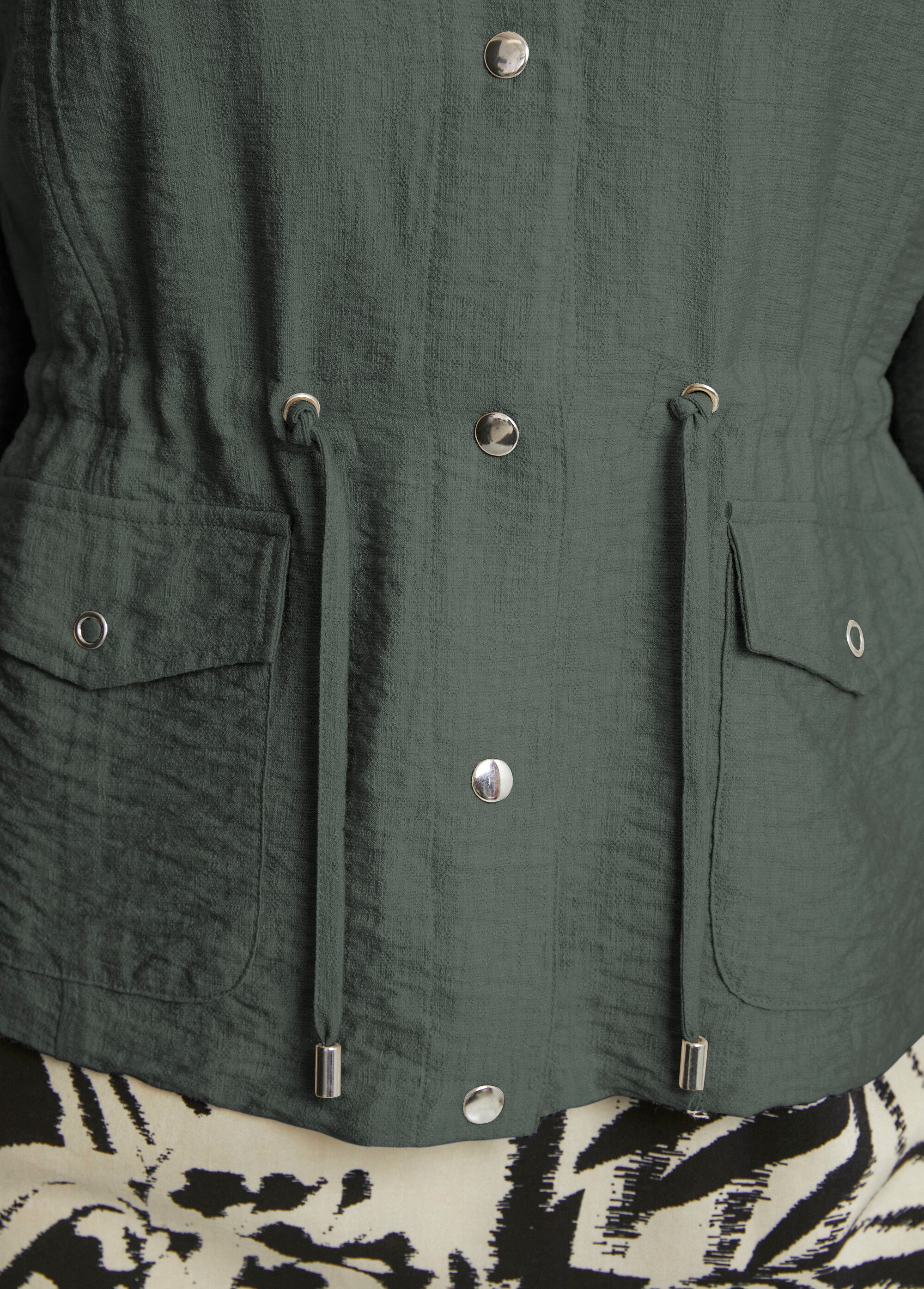 Veste saharienne sans col manches longues Femme Vert TOUAREG DE2