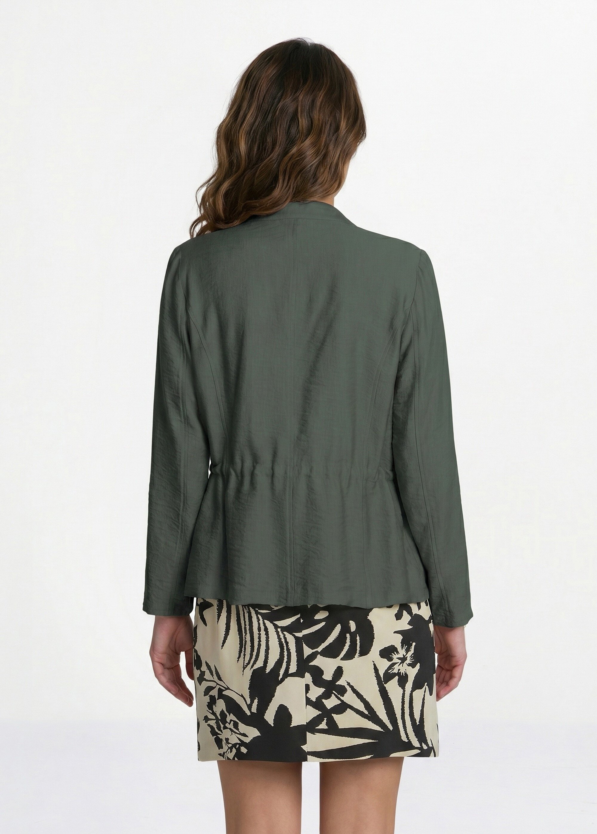 Veste saharienne sans col manches longues