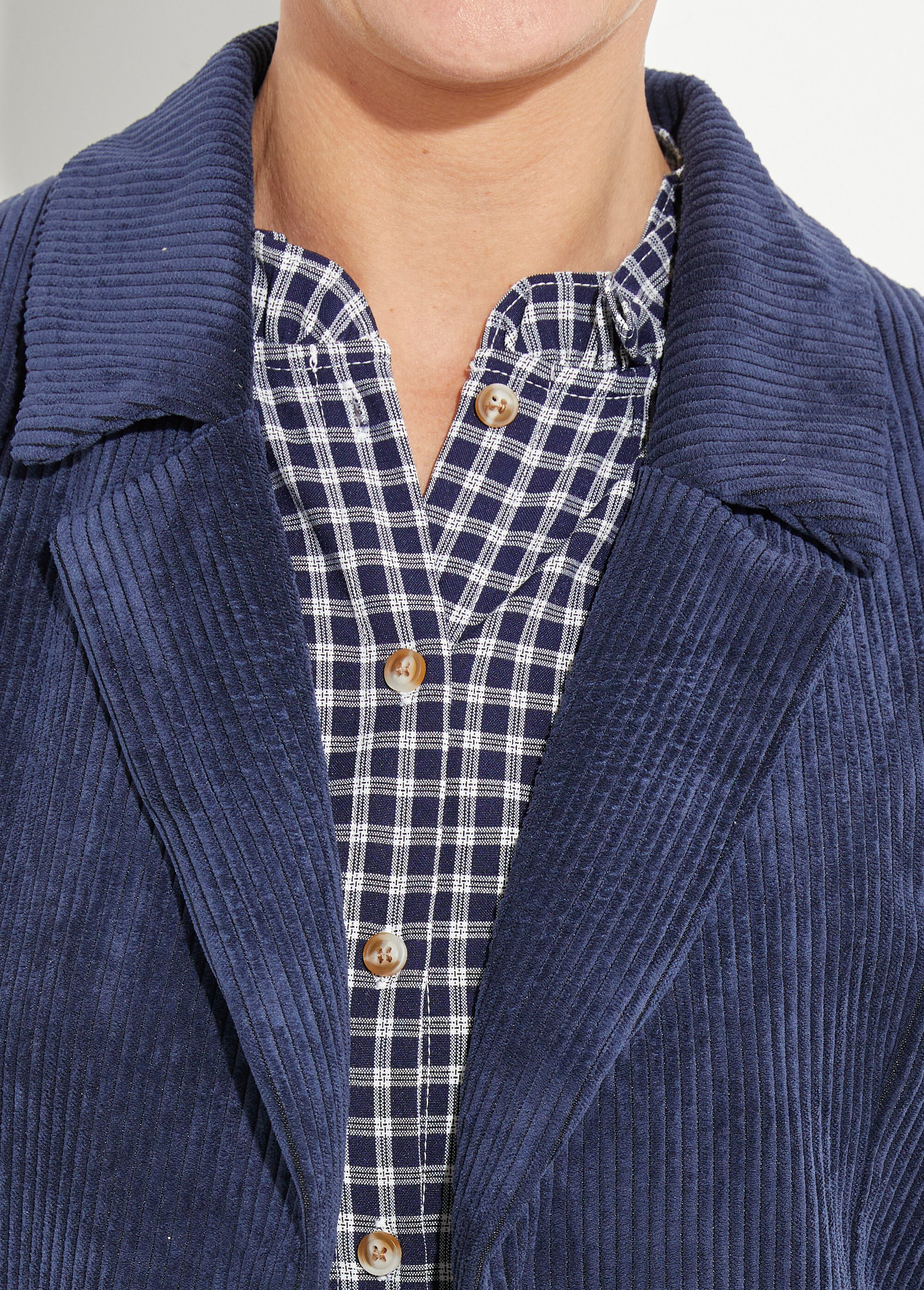 Veste velours grosses cotes, col tailleur