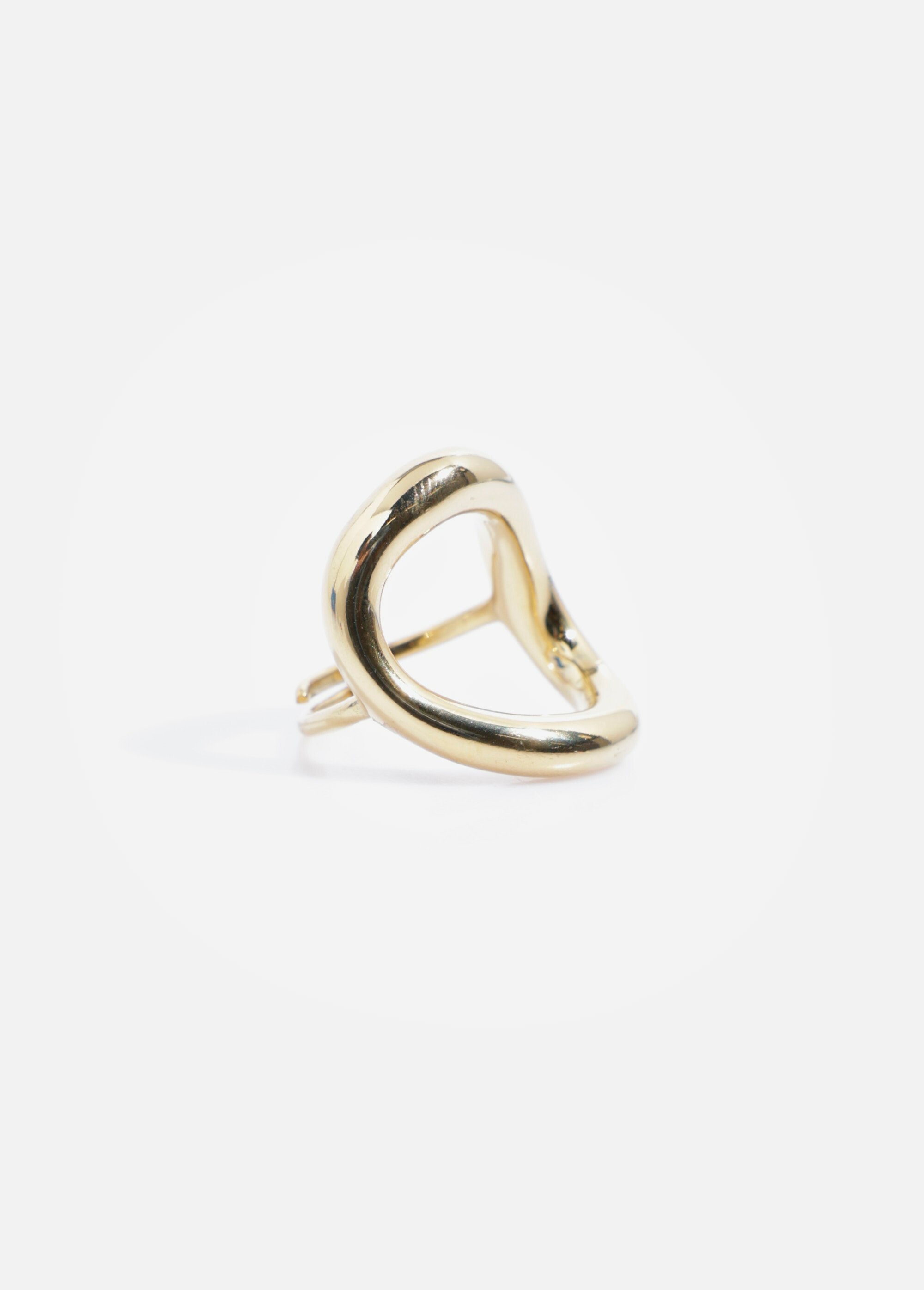 Bague ellipse stylisée acier inoxydable Doré AE-BA812540 DE1