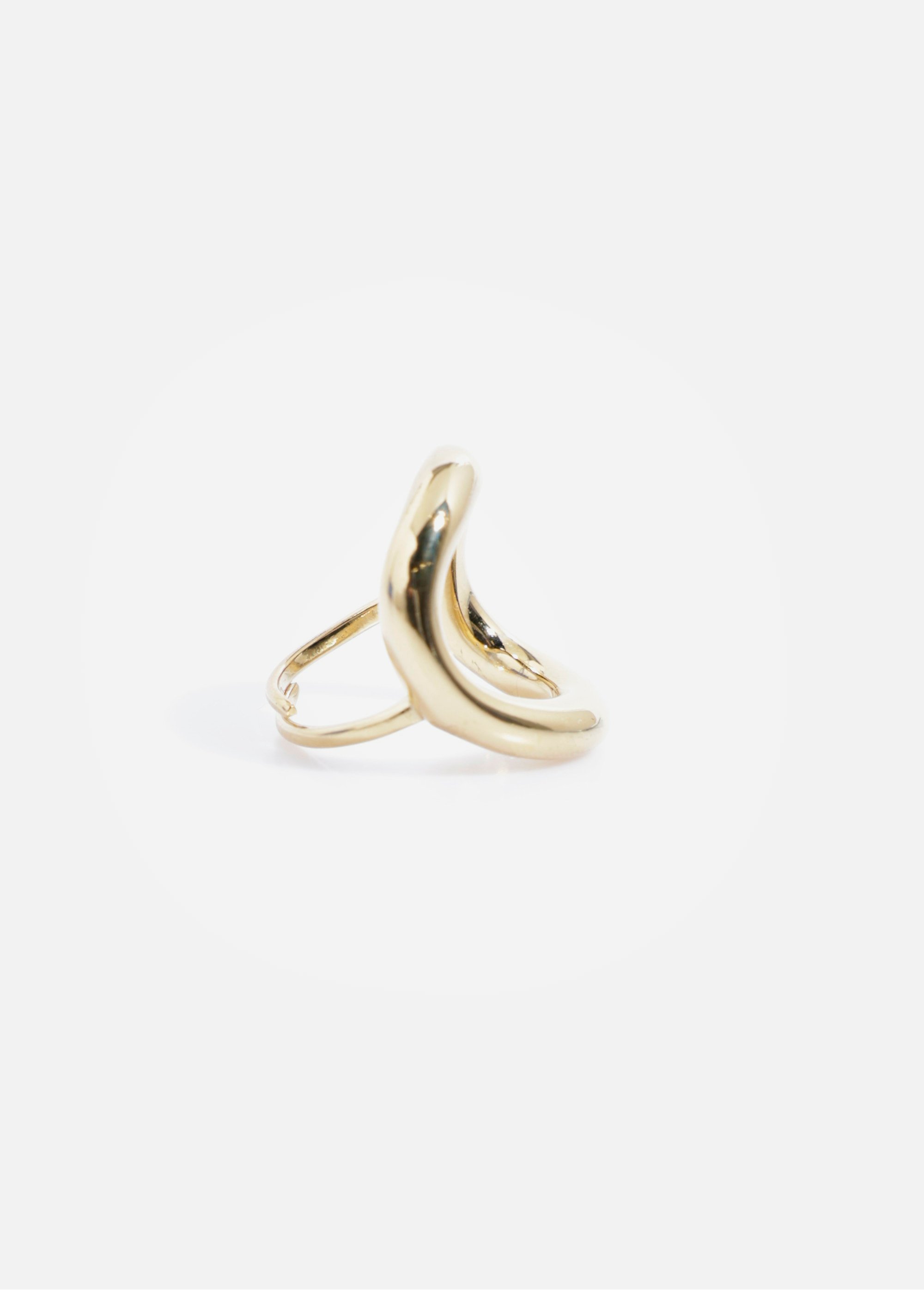 Bague ellipse stylisée acier inoxydable Doré AE-BA812540 DE2