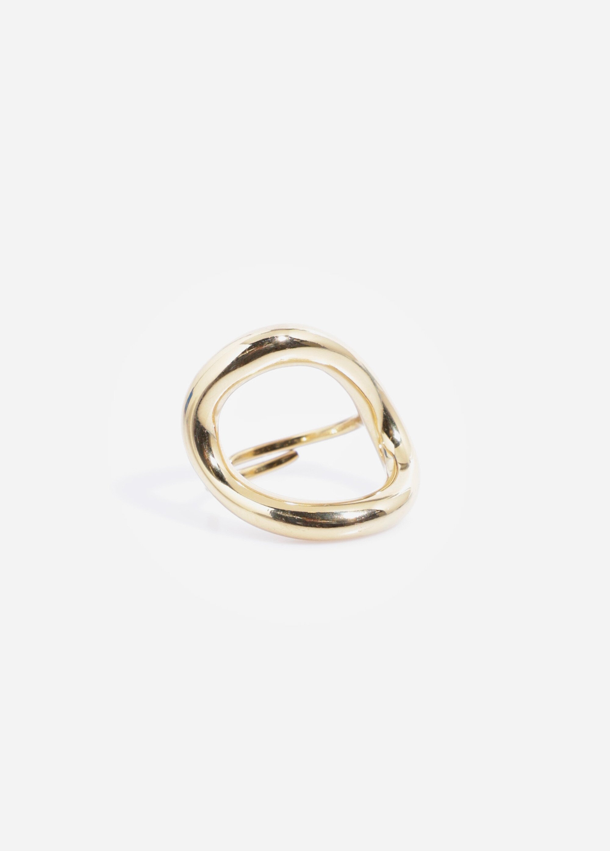 Bague ellipse stylisée acier inoxydable Doré AE-BA812540 FA1