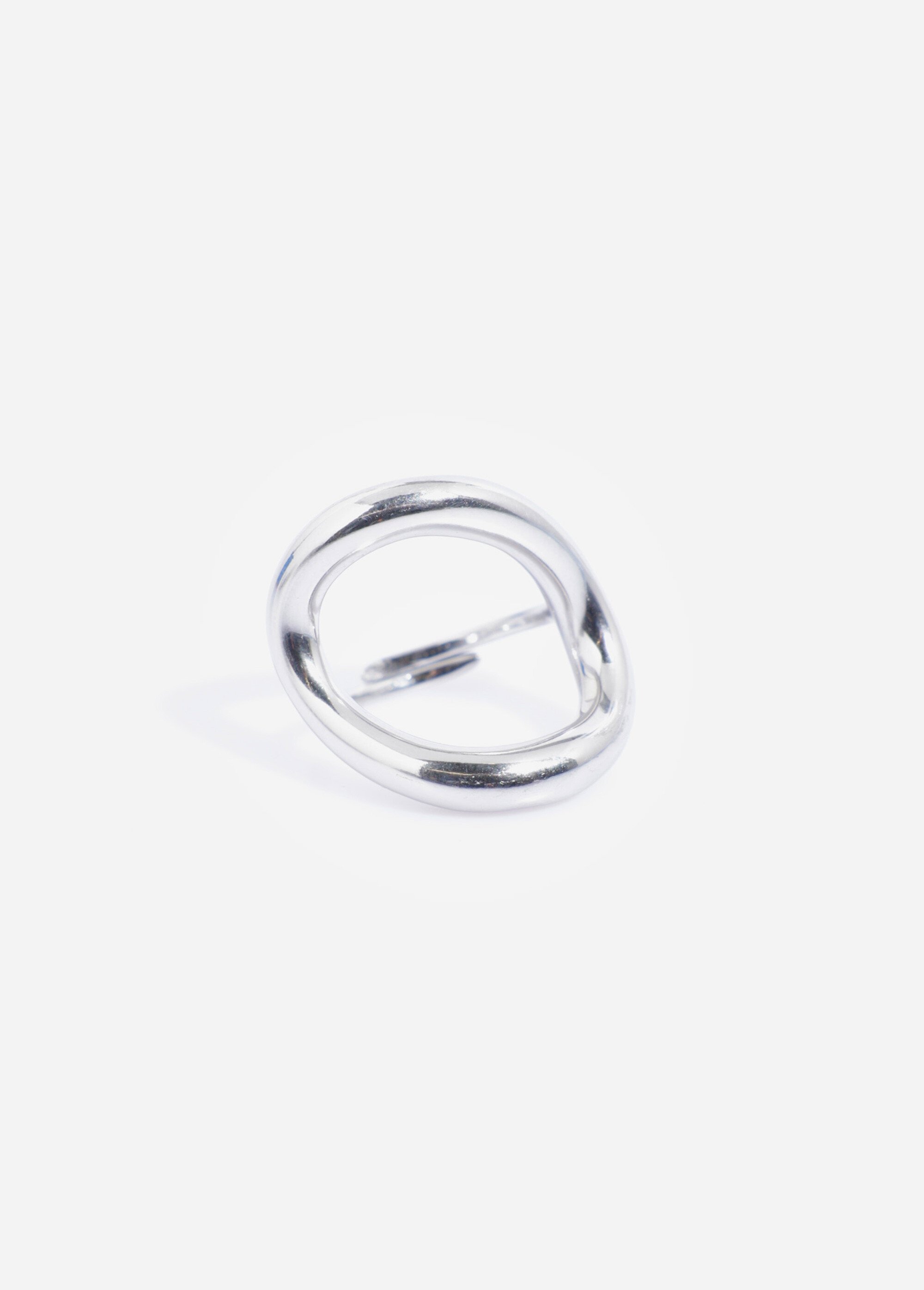 Bague ellipse stylisée acier inoxydable Argenté AE-BA812540 FA1
