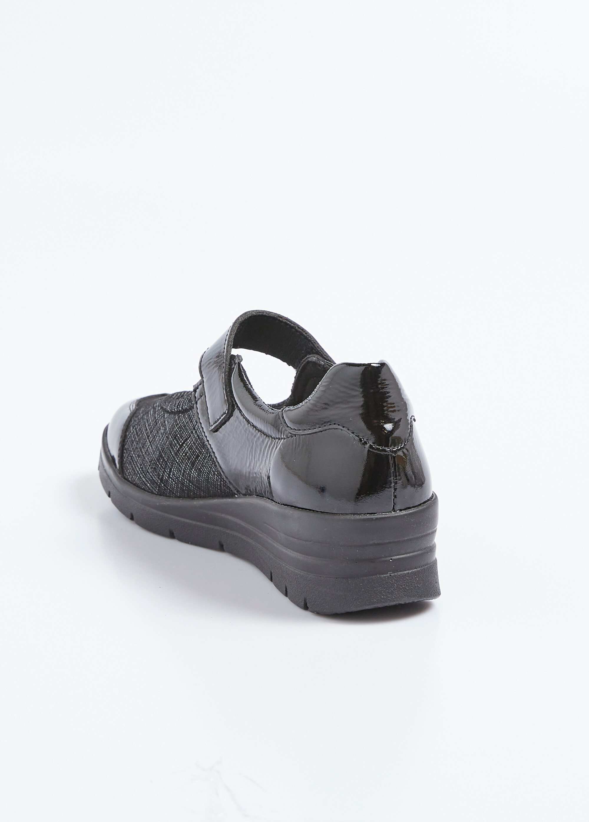 Ballerines scratchées pieds sensibles grande largeur Femme Noir OTOLOGI DO1