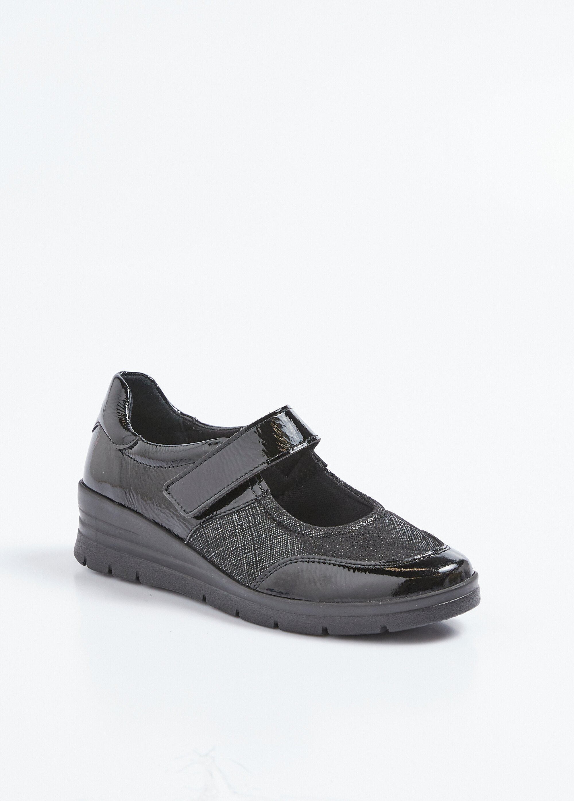 Ballerines scratchées pieds sensibles grande largeur Femme Noir OTOLOGI FA1