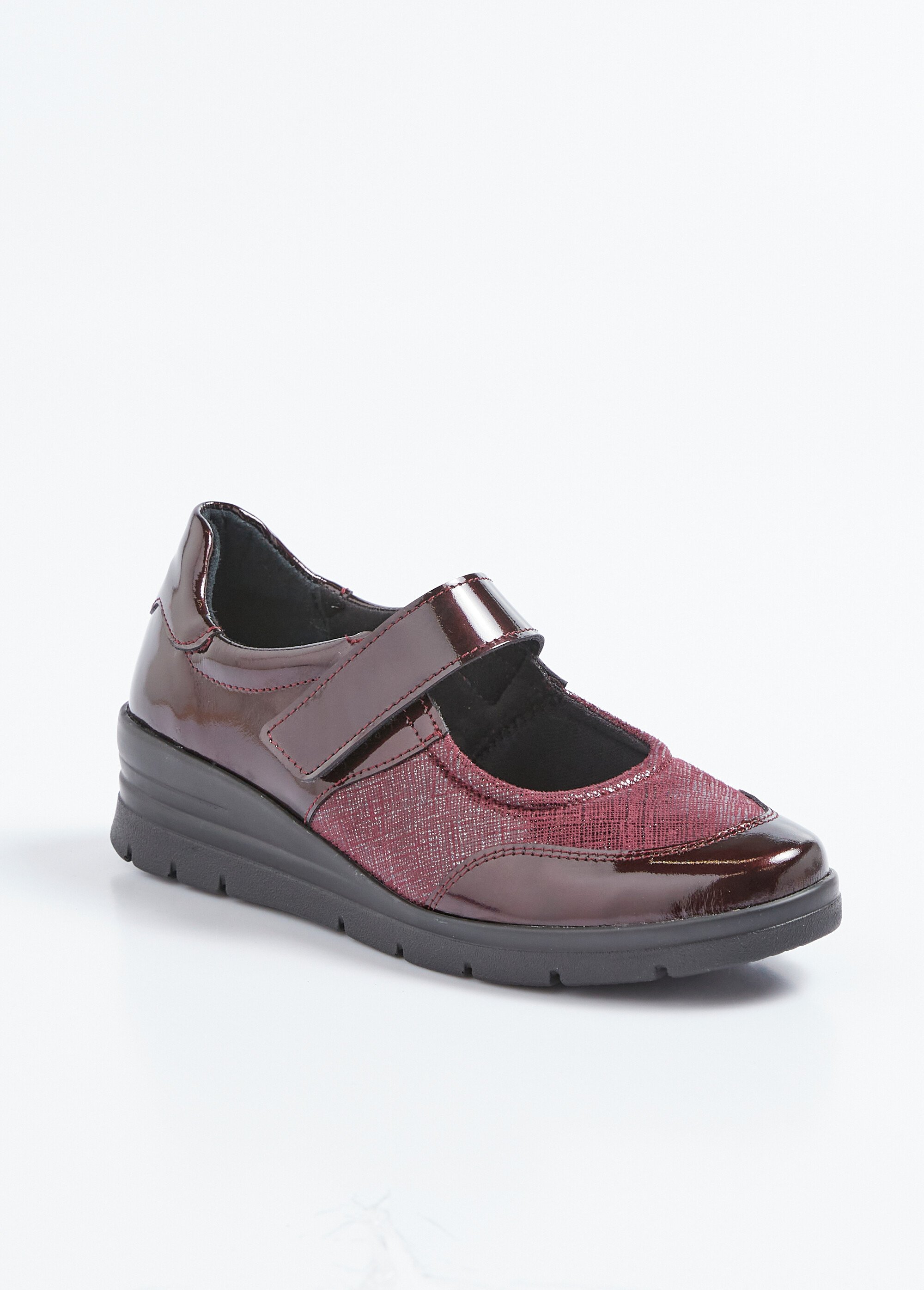 Ballerines scratchées pieds sensibles grande largeur Femme Rouge OTOLOGI FA1