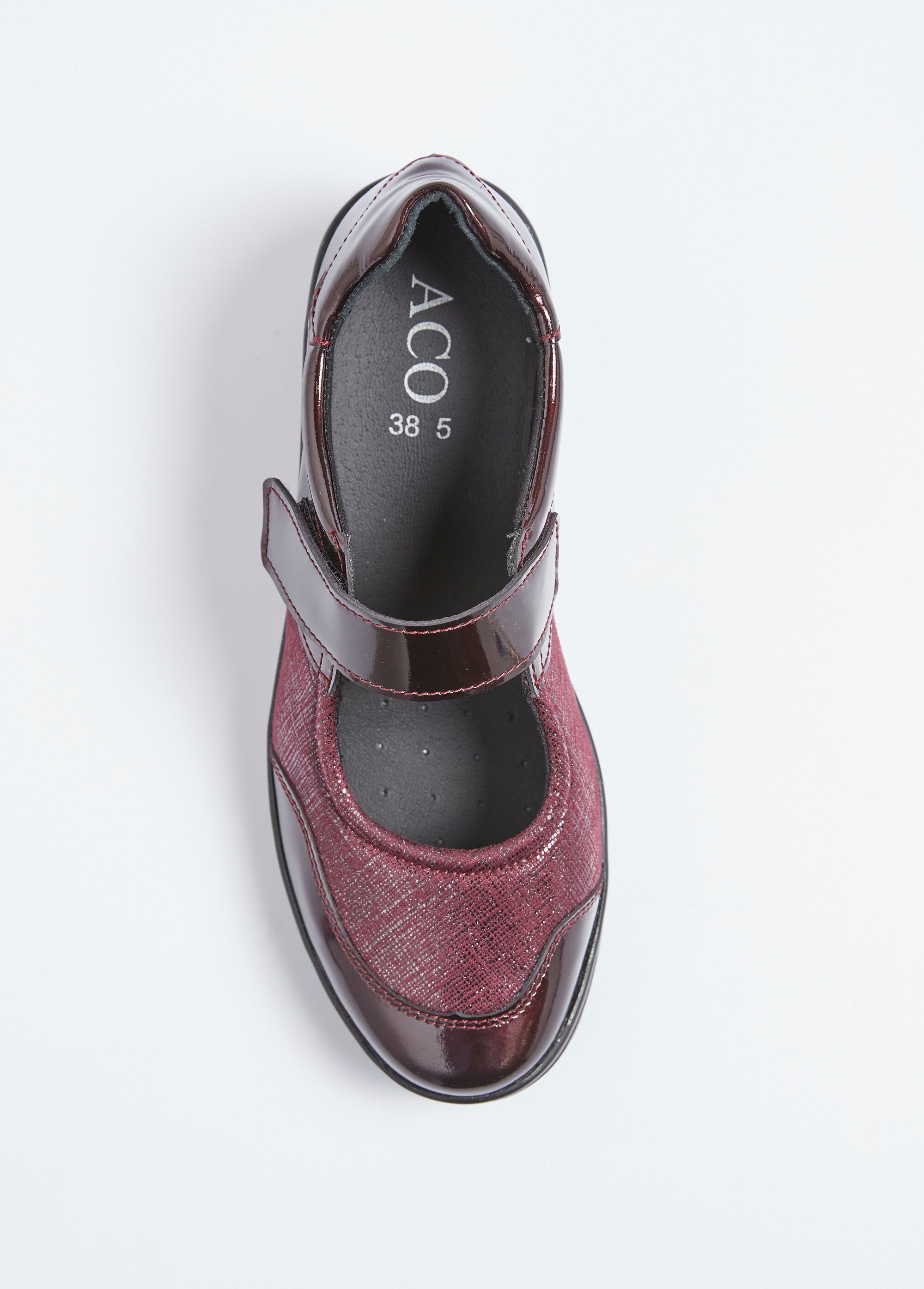 Ballerines scratchées pieds sensibles grande largeur Femme Rouge OTOLOGI OV1