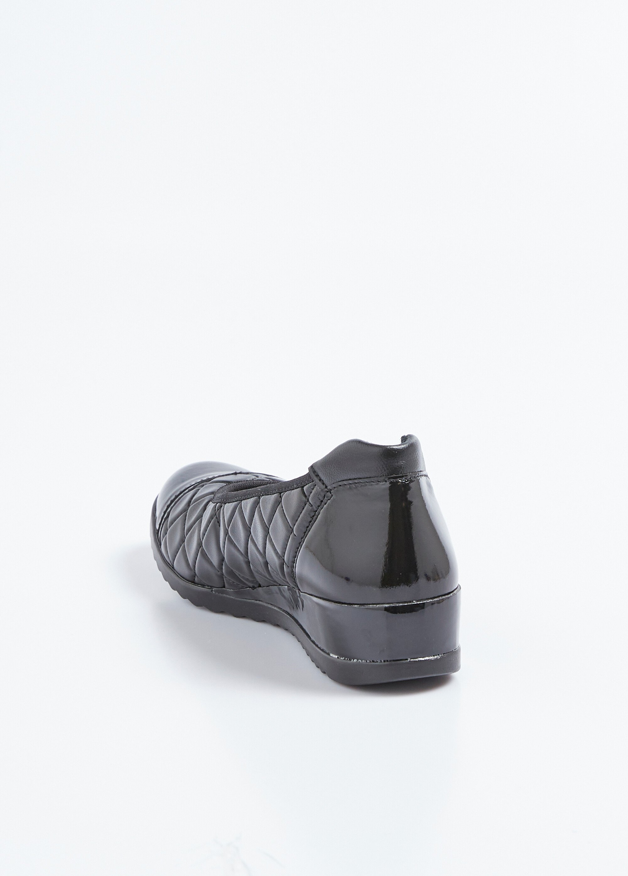 Ballerines stretch compensées largeur confort Femme Noir OGLON DO1