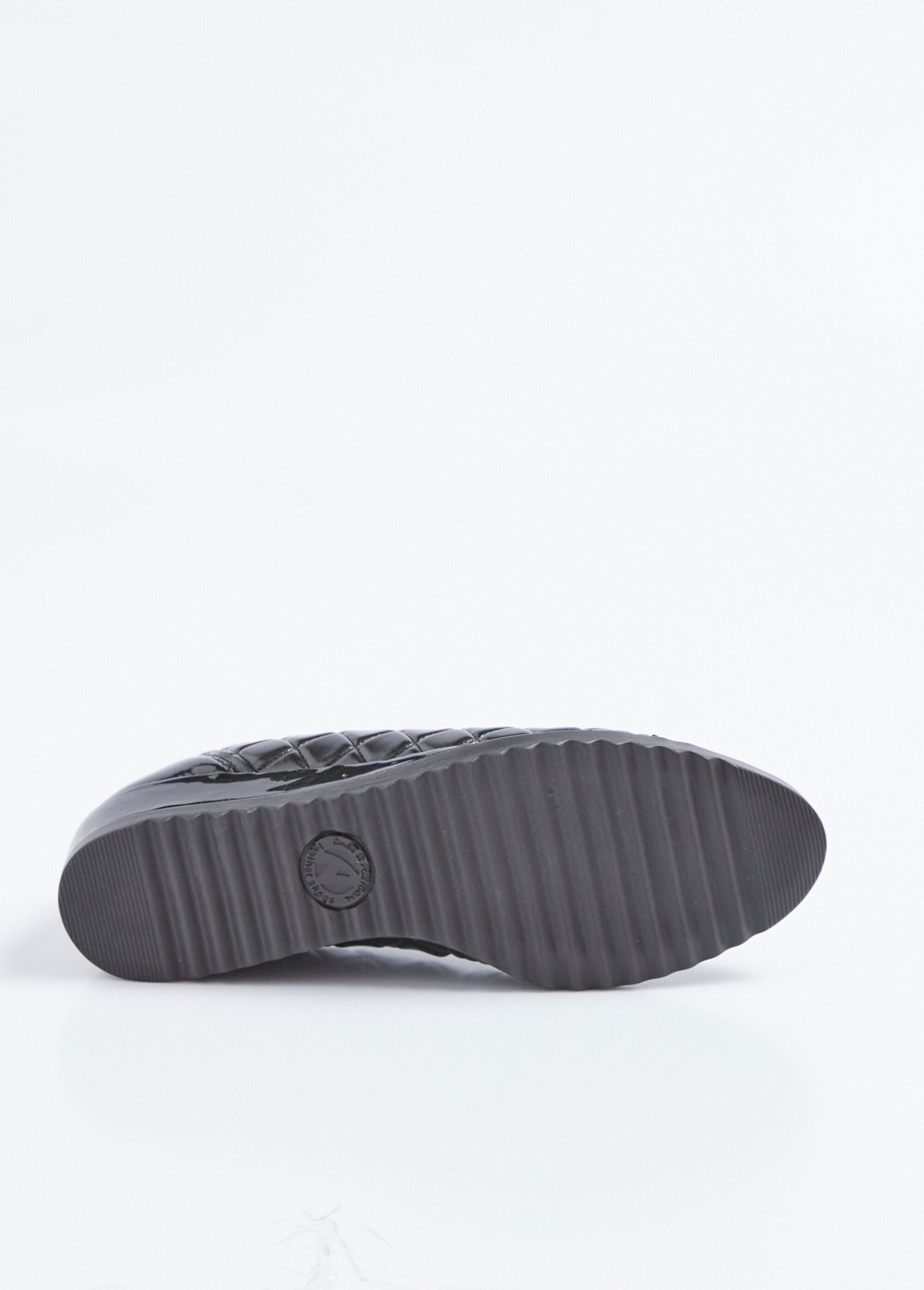 Ballerines stretch compensées largeur confort Femme Noir OGLON UN1