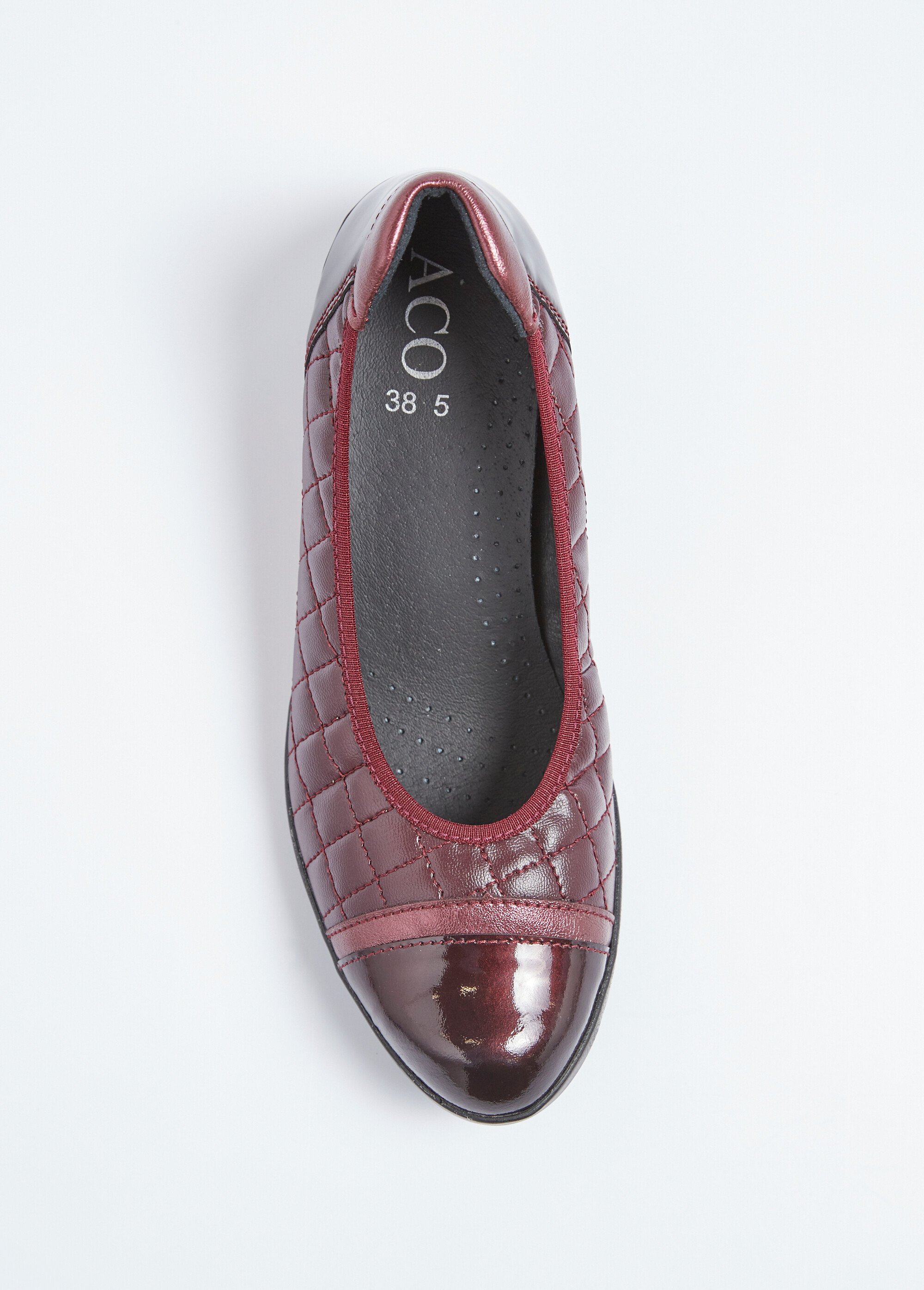 Ballerines stretch compensées largeur confort Femme Rouge OGLON OV1