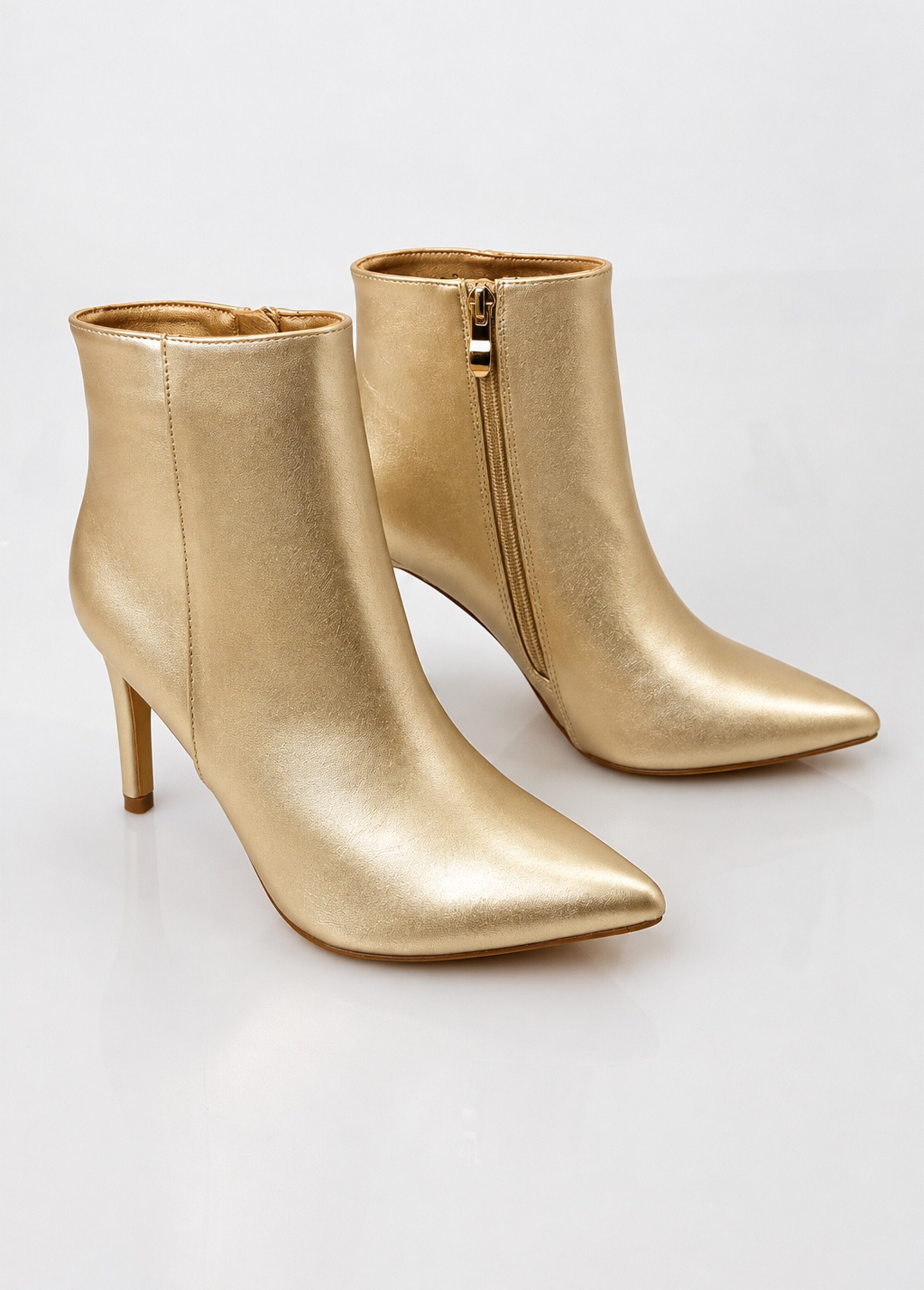 Boots métallisées talon aiguille Femme Doré LBSBKKX7550 DE1