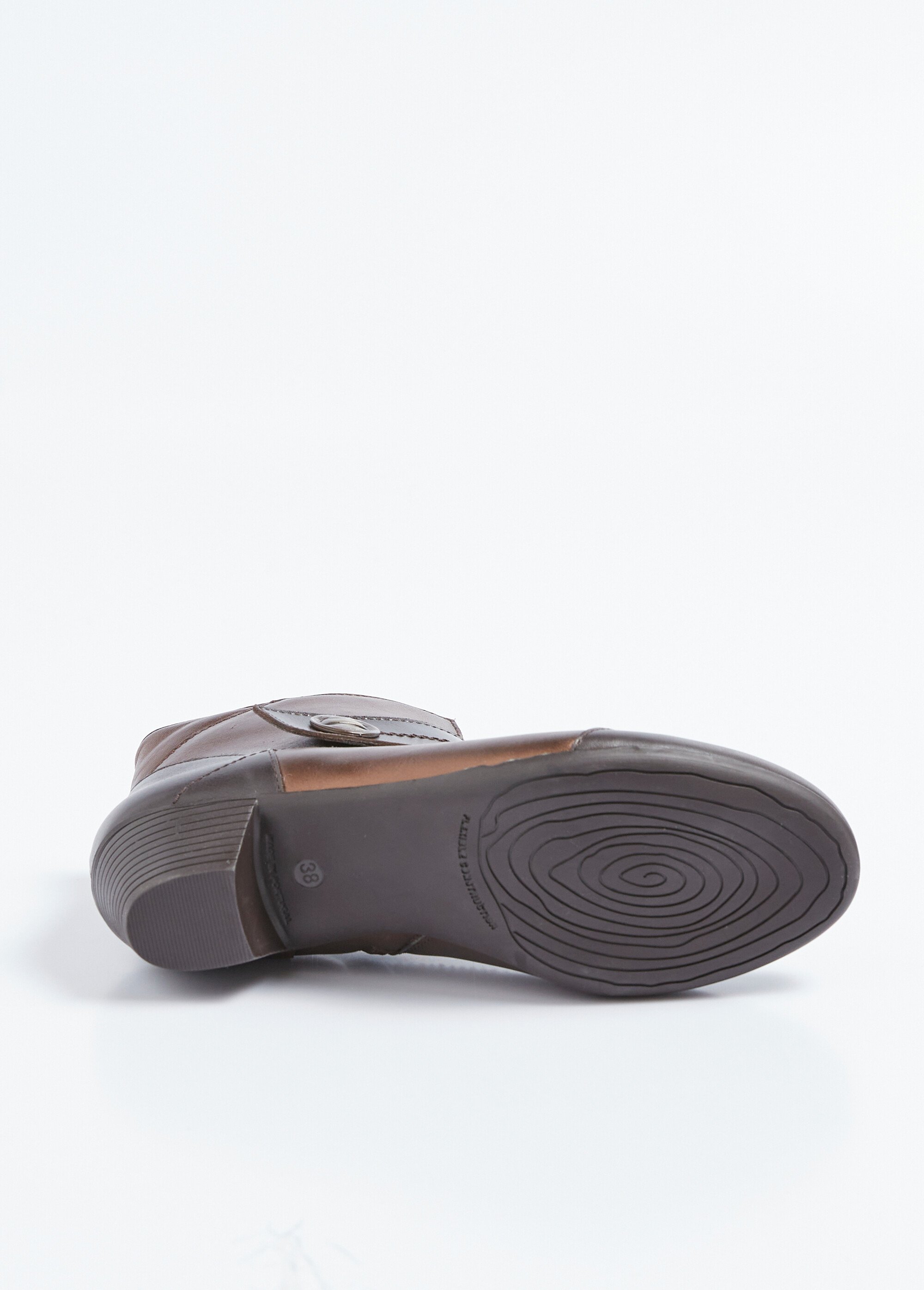 Boots zippées cuir talon décroché Femme Marron OPALE UN1