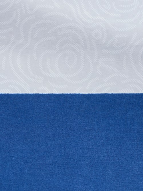 Coupon tissu ameublement rayé et motif 1 GRIS COT74575-1 DE2