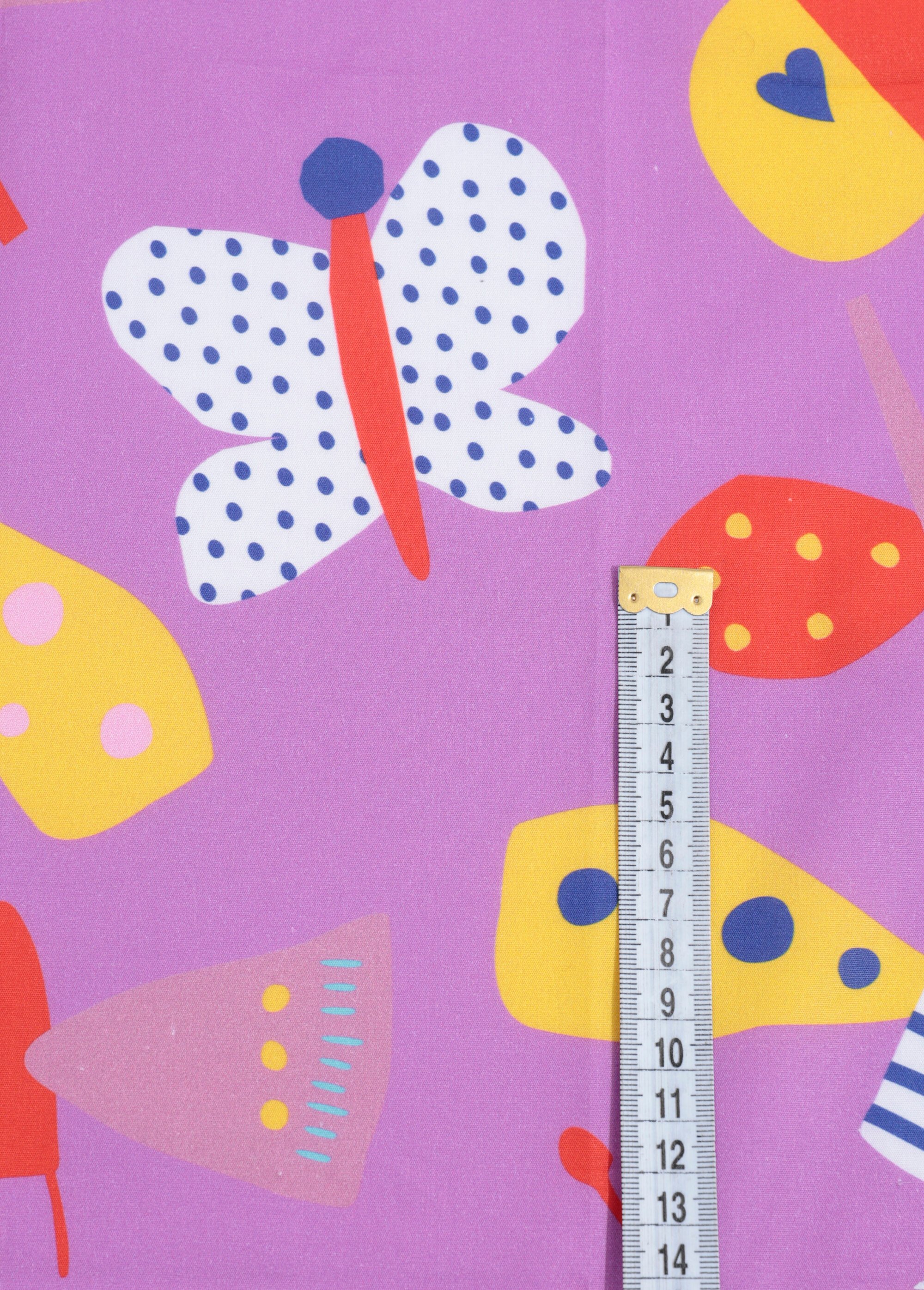 Coupon tissu motif grands papillons ROSE COT144590 DE1