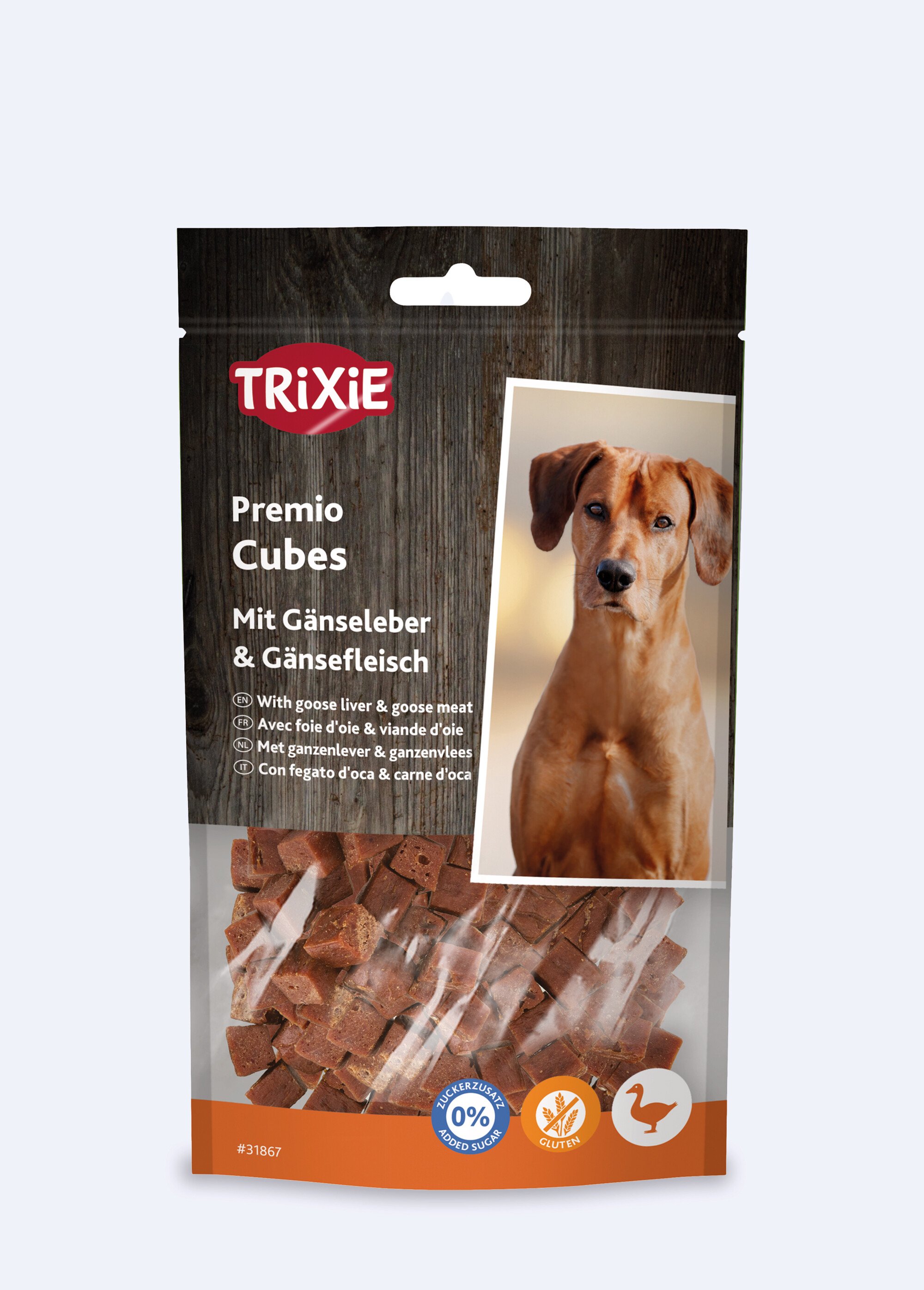 Cubes foie et viande d'oie PREMIO pour chien