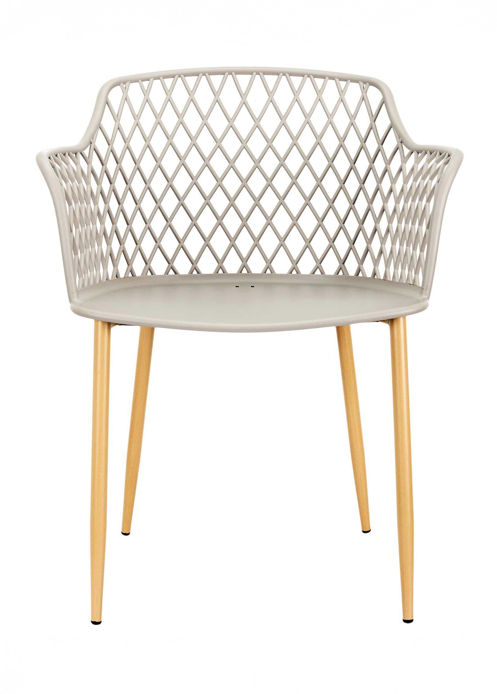 Fauteuils outdoor dossier ajouré losange MARRON CMP-HDO2240A DE1