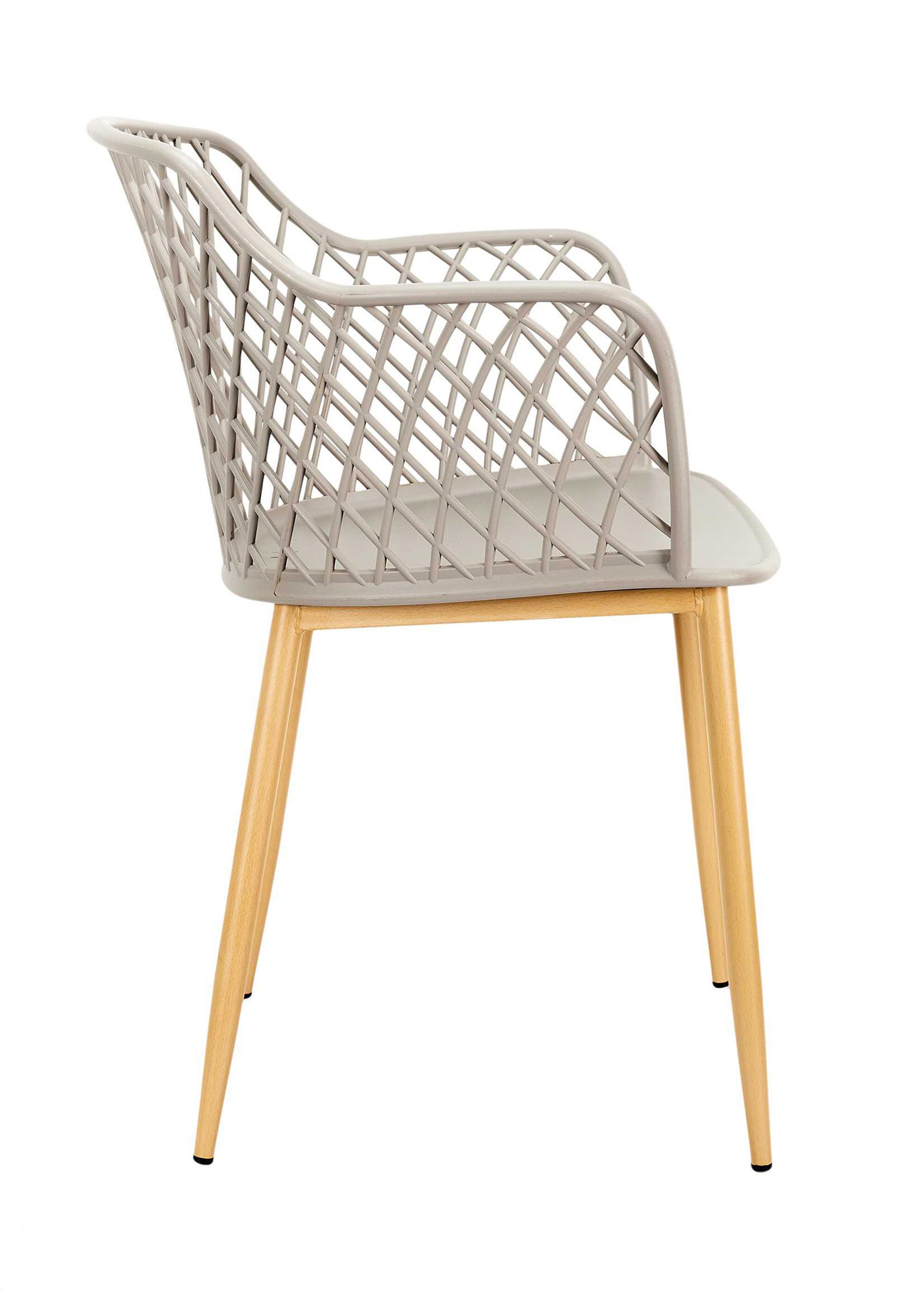 Fauteuils outdoor dossier ajouré losange MARRON CMP-HDO2240A DR1