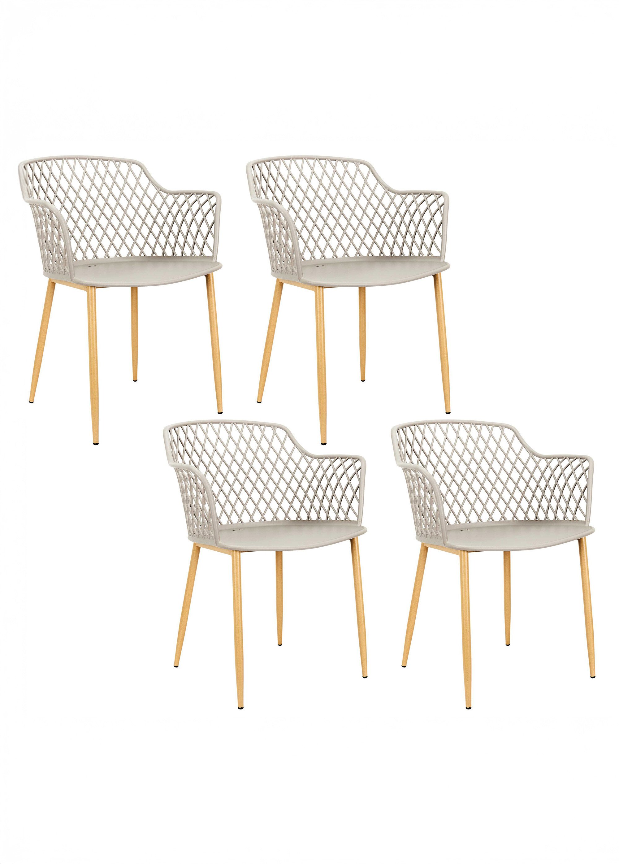 Fauteuils outdoor dossier ajouré losange