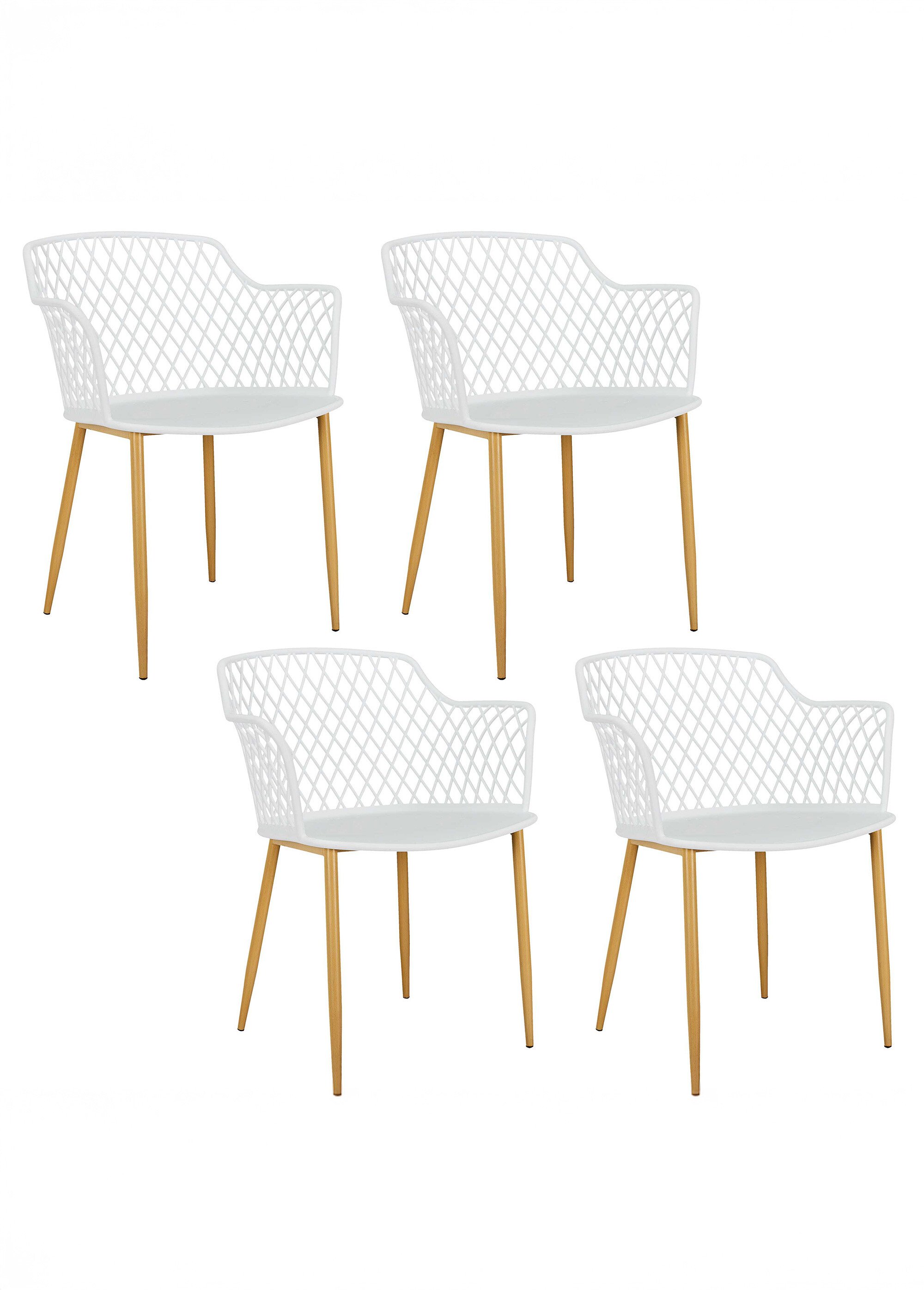 Fauteuils outdoor dossier ajouré losange