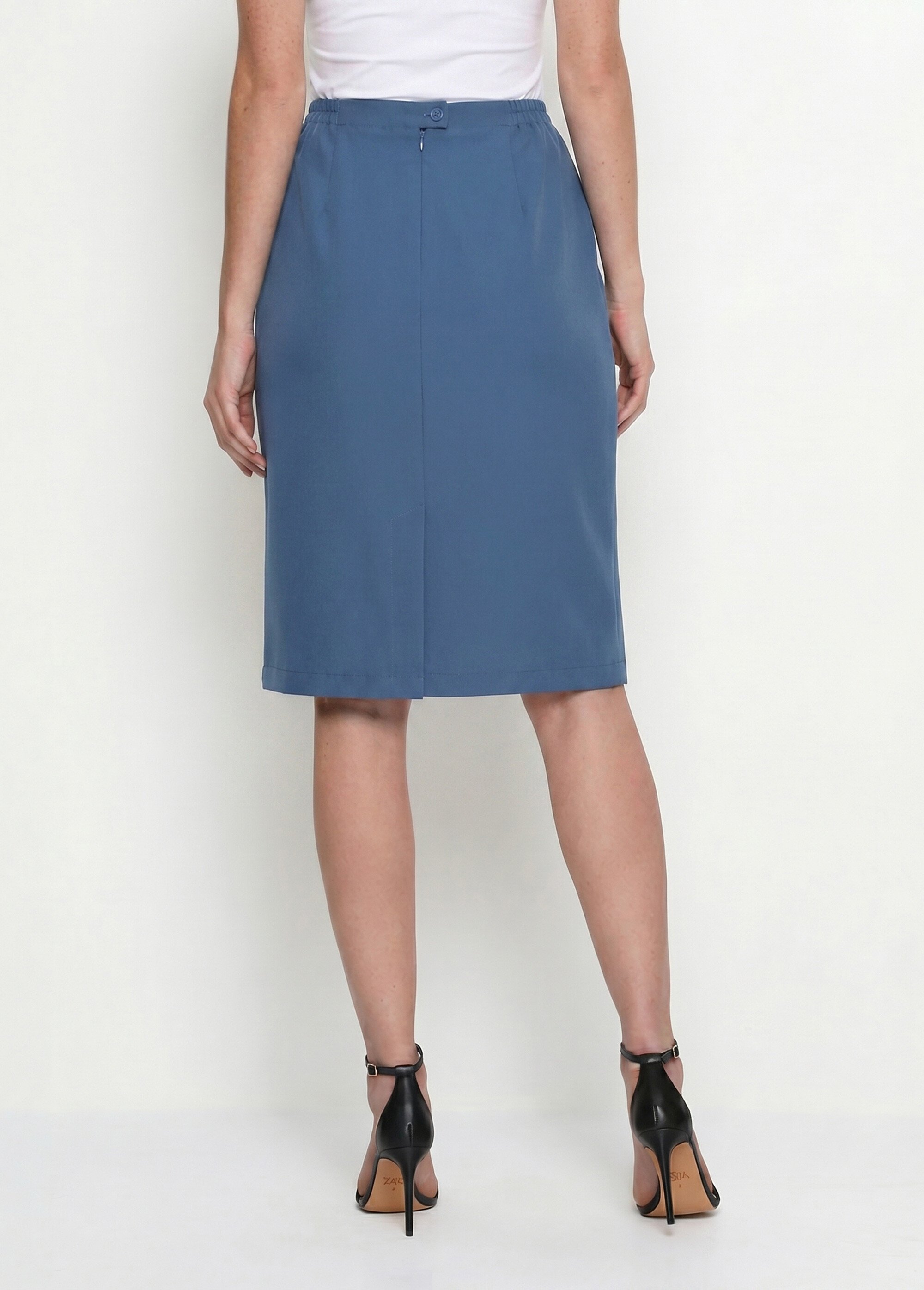 Jupe droite mi-longue Femme Bleu LASER DO1