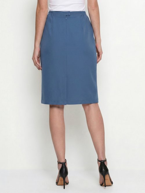Jupe droite mi-longue Femme Bleu LASER DO1