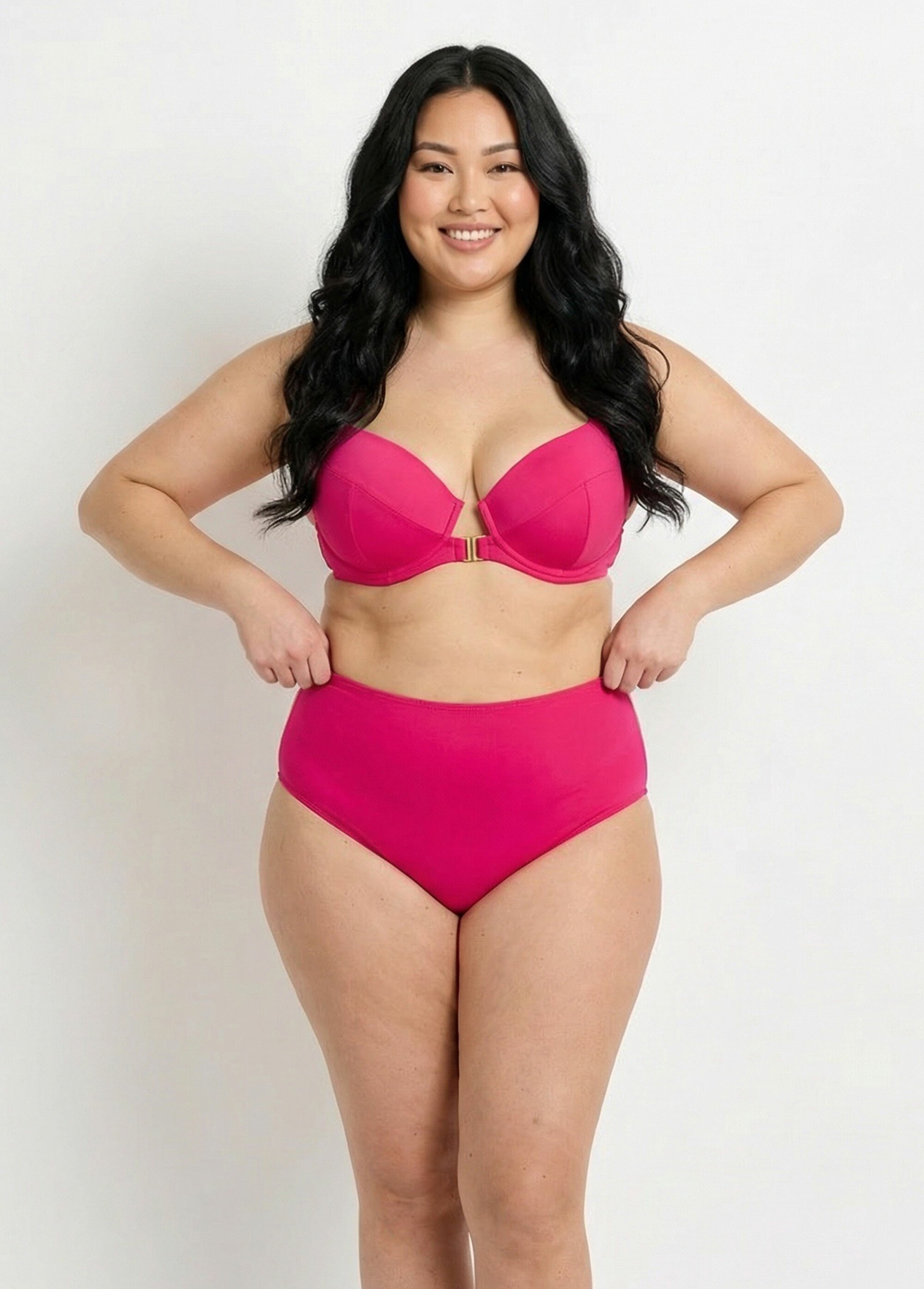 Maillot de bain 2 pièces grande taille Femme Grande Taille Rose SUNVC-2316-MIX MV1