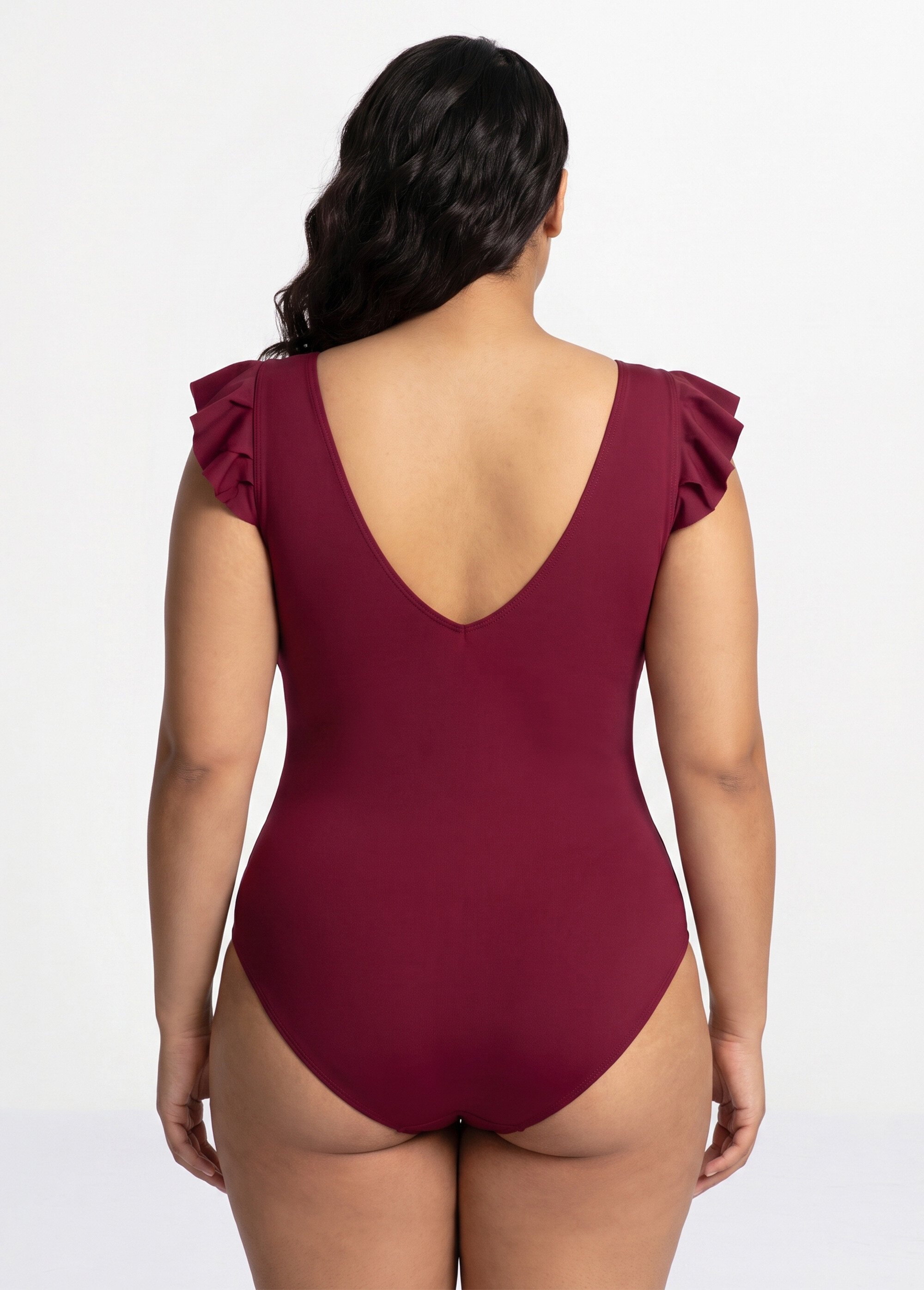 Maillot de bain bretelles volantées