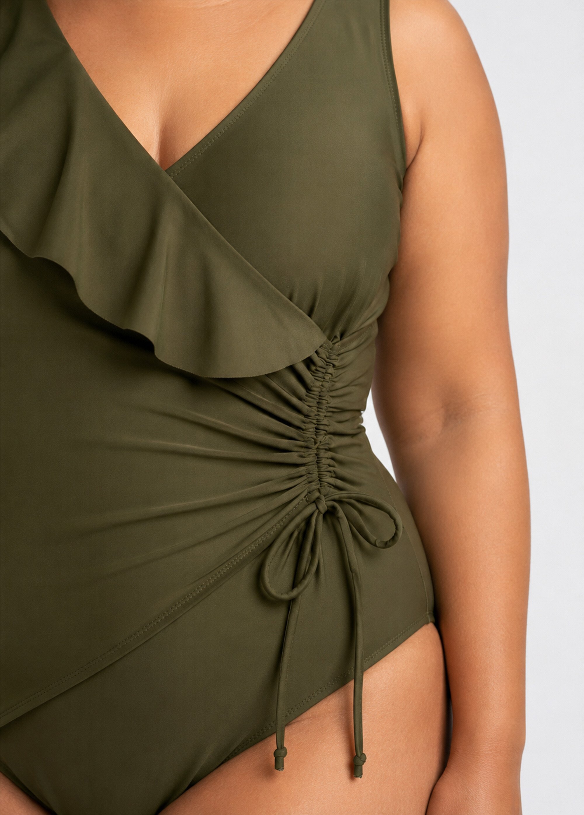 Maillot de bain cache-coeur volanté