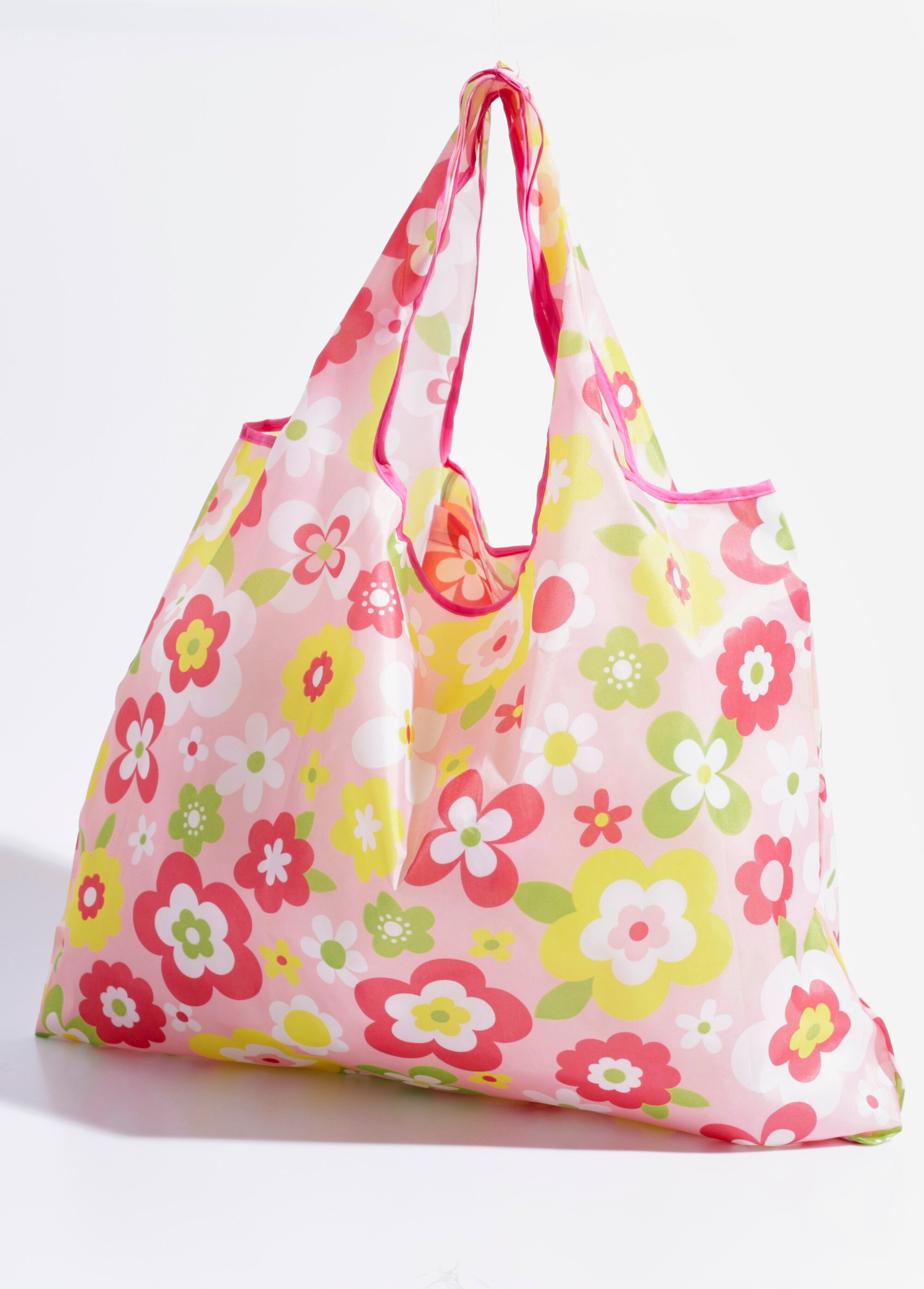 Sac de courses pliable résistant, sixties Femme Rose TD-SACCOUR13 FA1