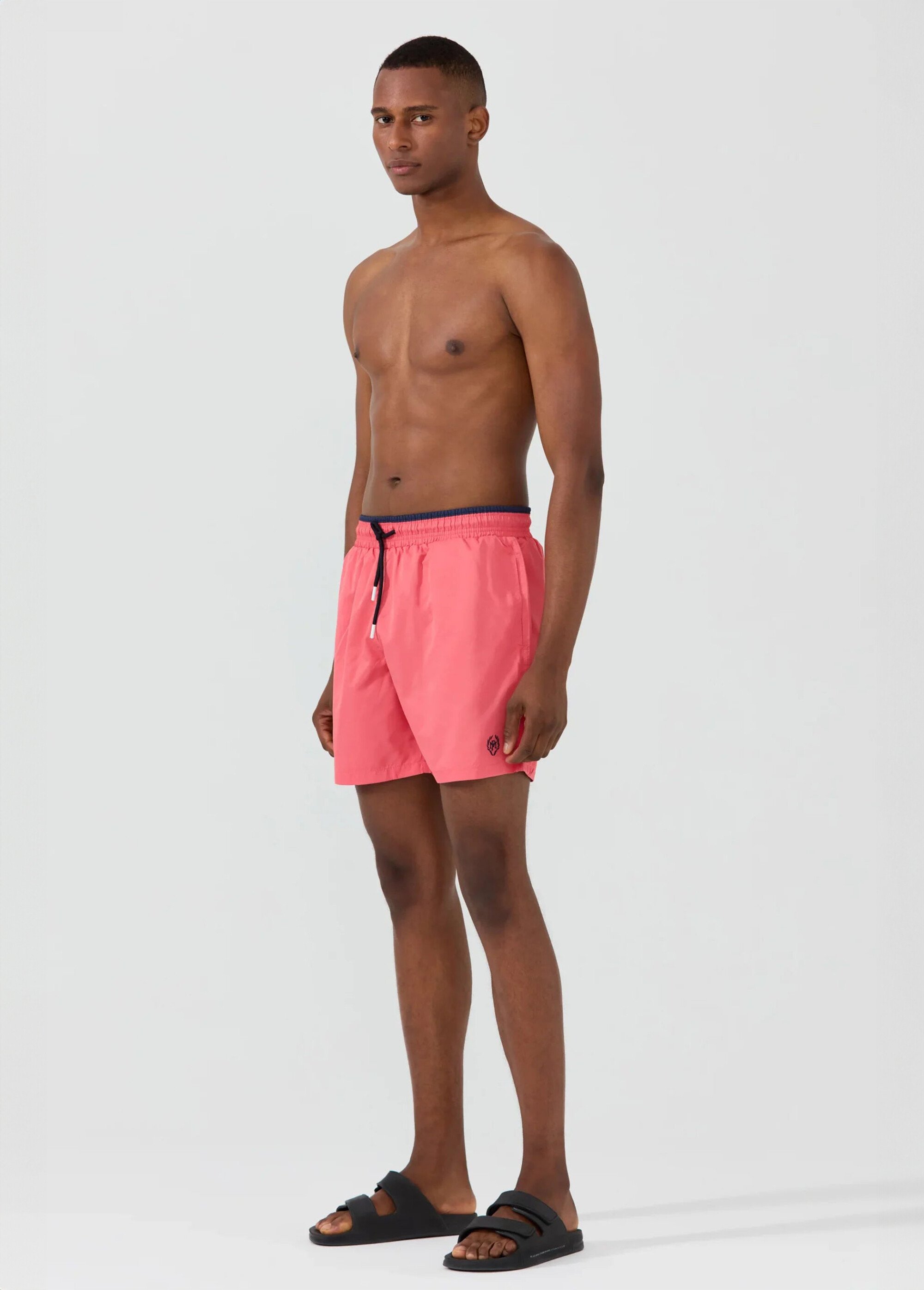 Short de bain uni, taille élastiquée Homme Rose MFK-ORMONDO DR1