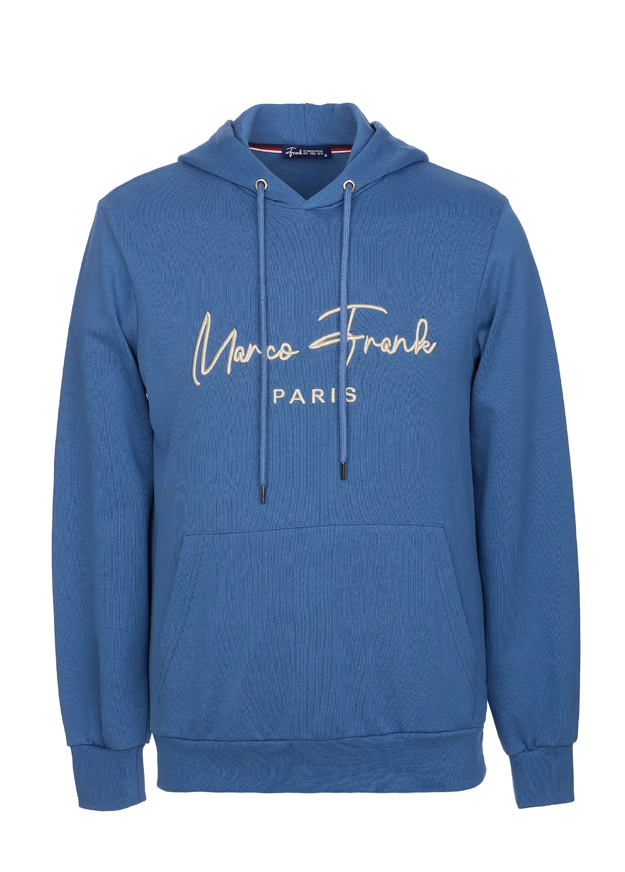 Sweat à capuche molletonné, poche kangourou Bleu MFK-FONTAINE AP1