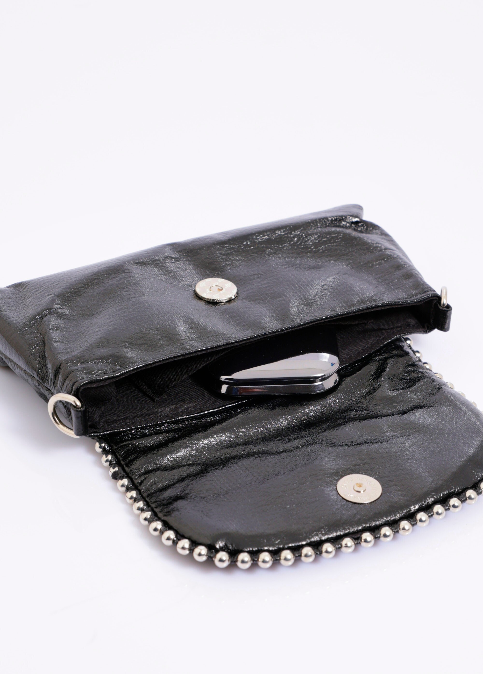 Sac pochette détails perles métallisées Femme Noir MPAQM1517 DE1