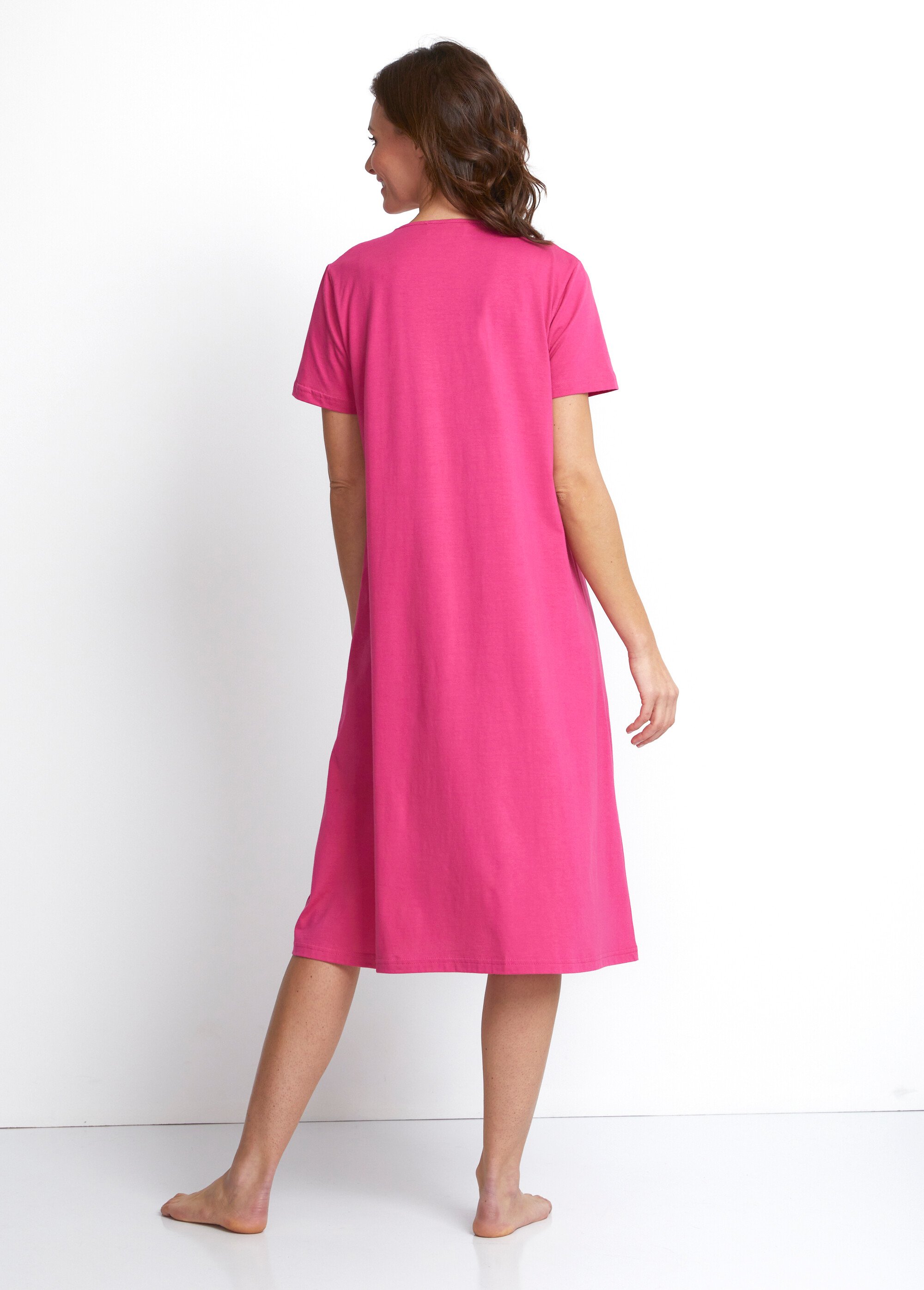 Chemise de nuit coton et dentelle