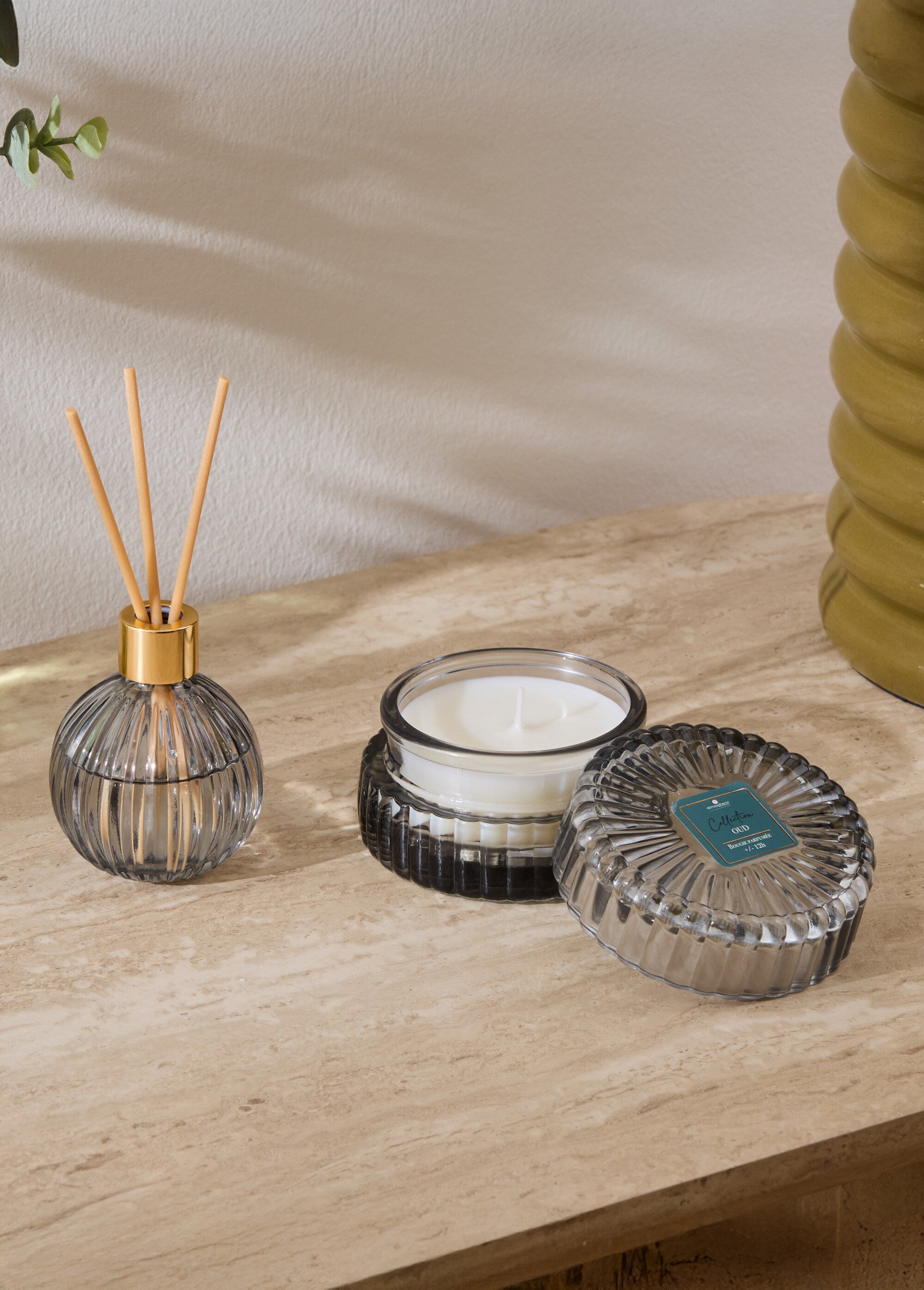 Coffret Senteur : bougie + diffuseur Blanc JJA-211729B SI1