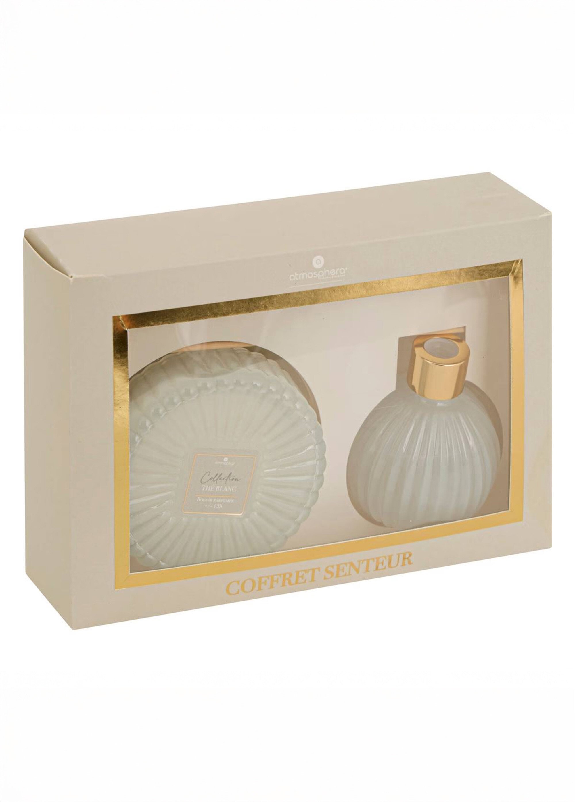 Coffret Senteur : bougie + diffuseur Blanc JJA-211729B DE4