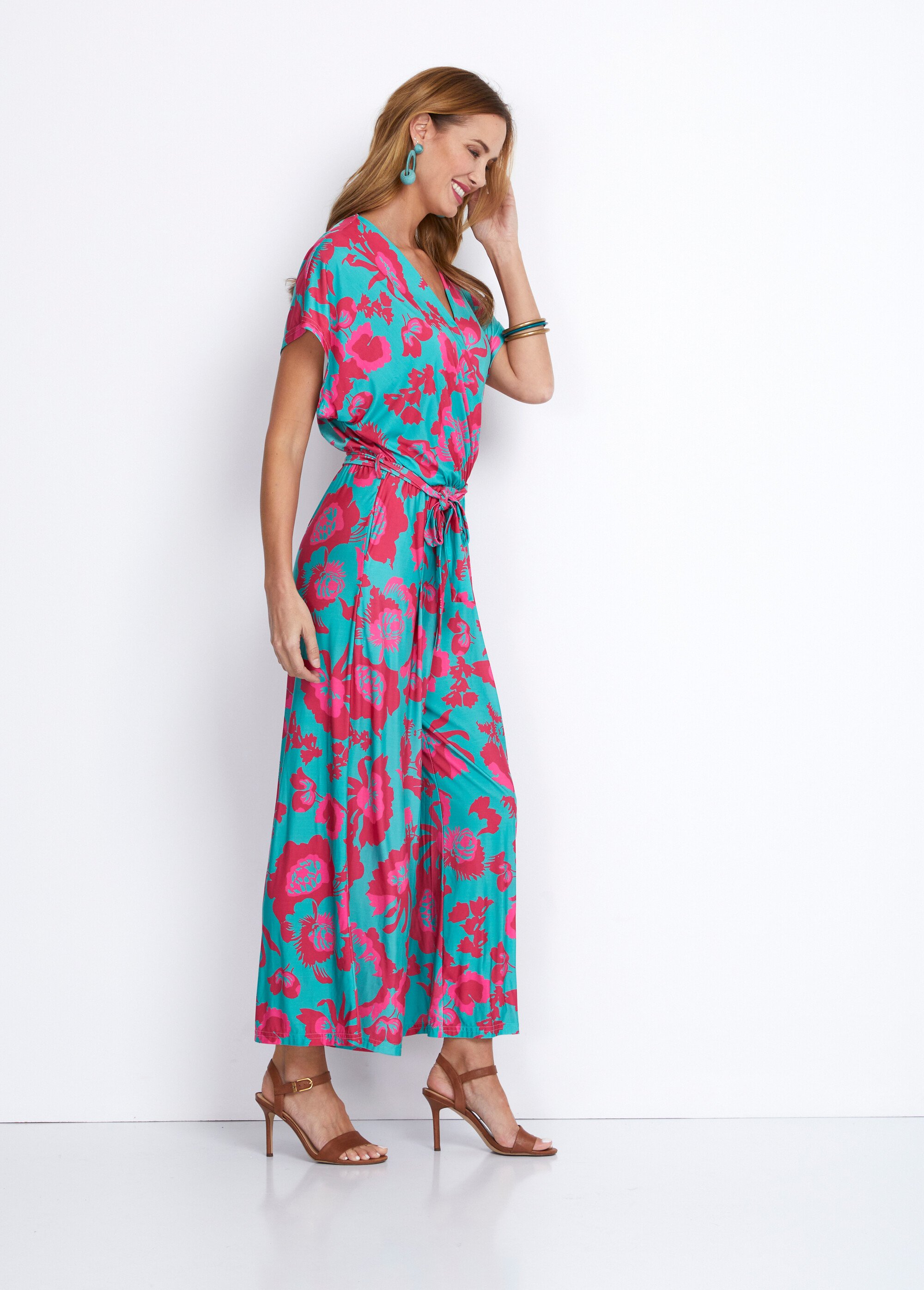 Combinaison jupe-culotte maille extensible Femme Vert EMINAL DR1