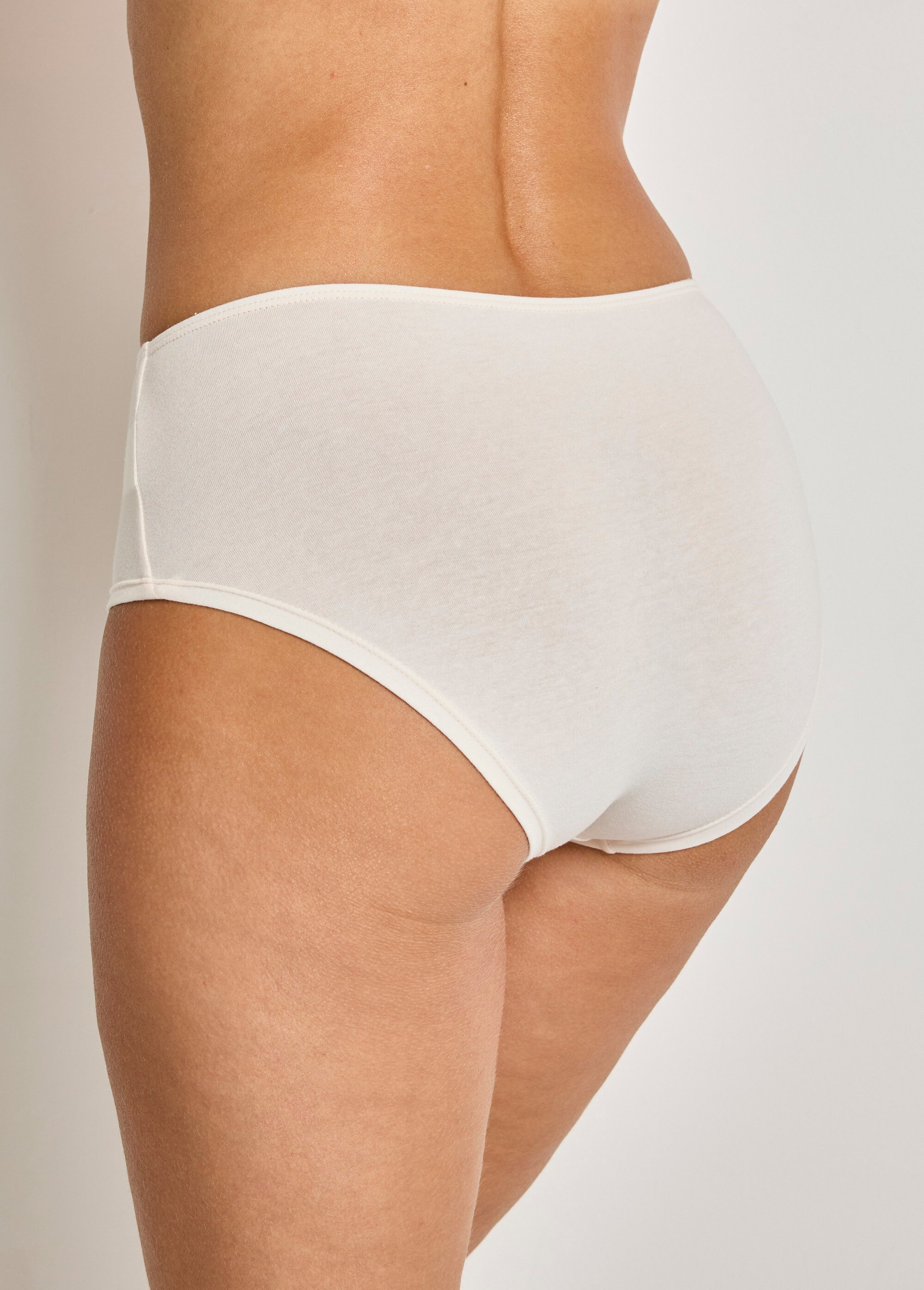 Culotte taille haute midi coton stretch - lot de 3 Femme Beige DIDYME DO1