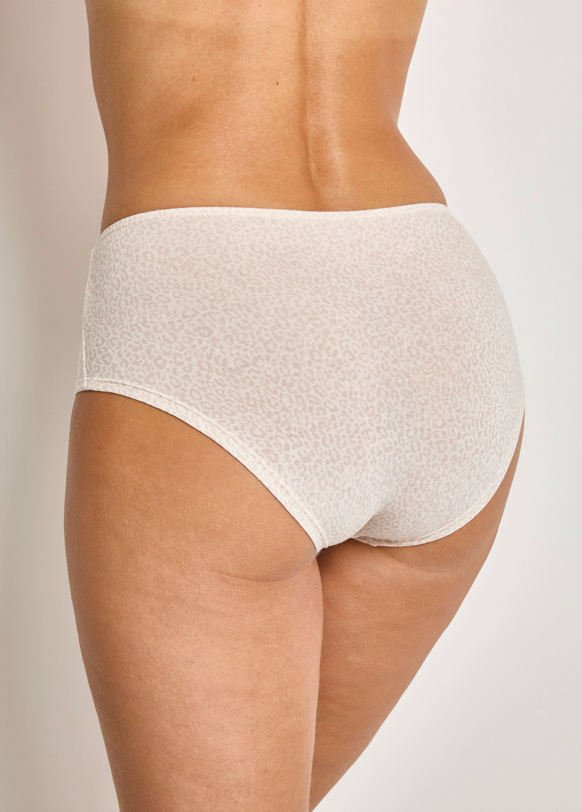 Culotte taille haute midi coton stretch - lot de 3 Femme Beige DIDYME DO2