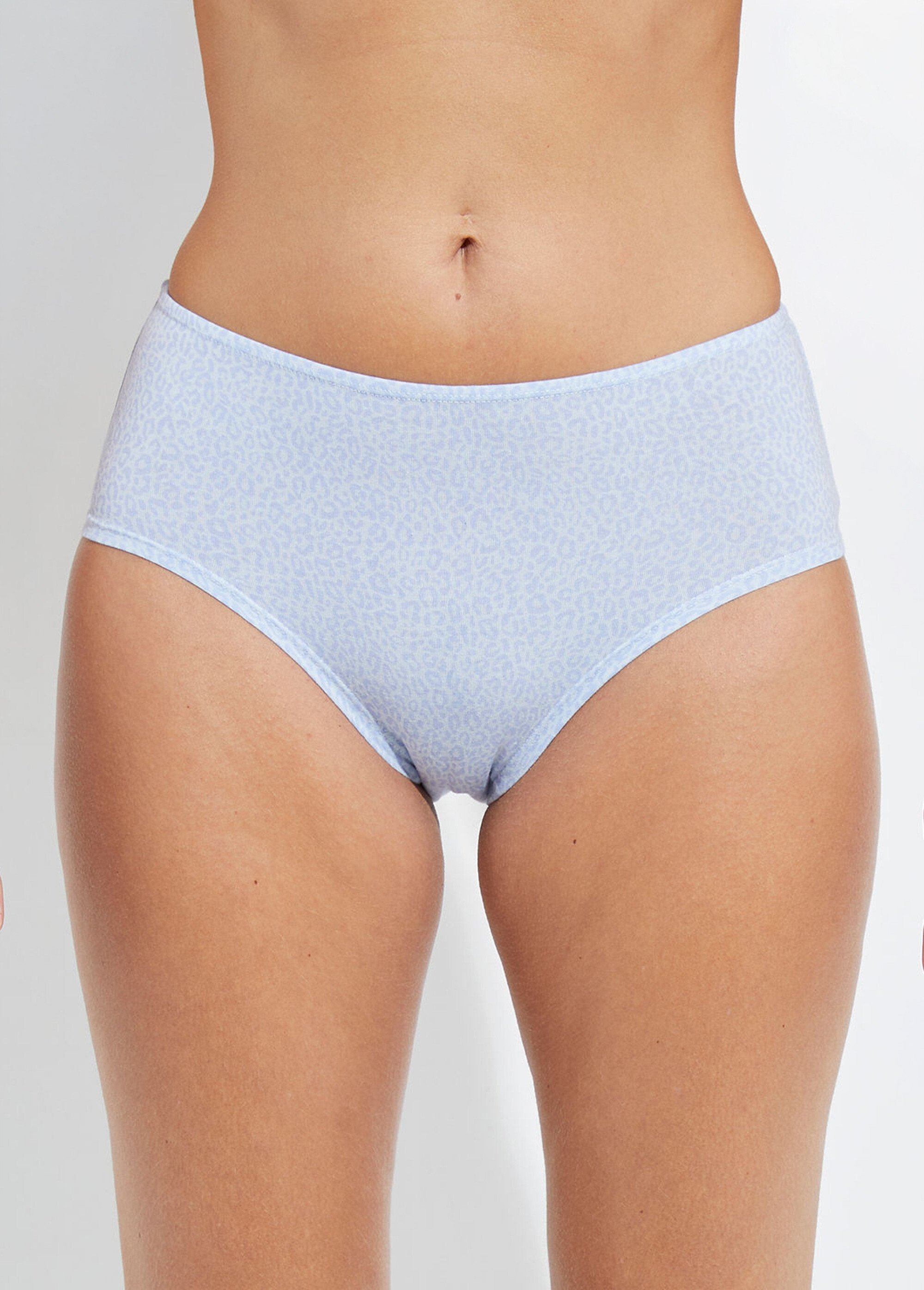 Culotte taille haute midi coton stretch - lot de 3 Femme Bleu DIDYME FA1