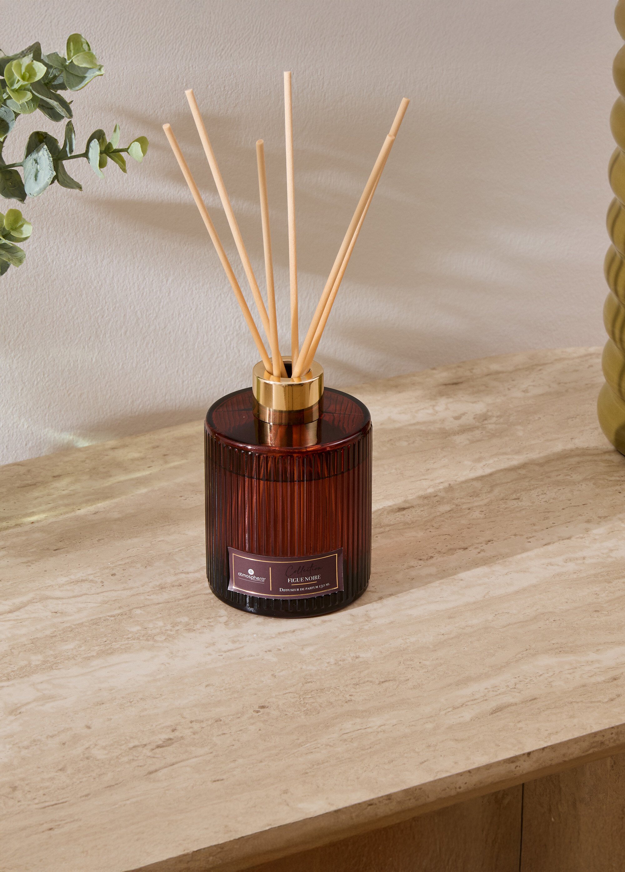 Diffuseur verre huiles essentielles + batonnets Noir JJA-211728C SI1