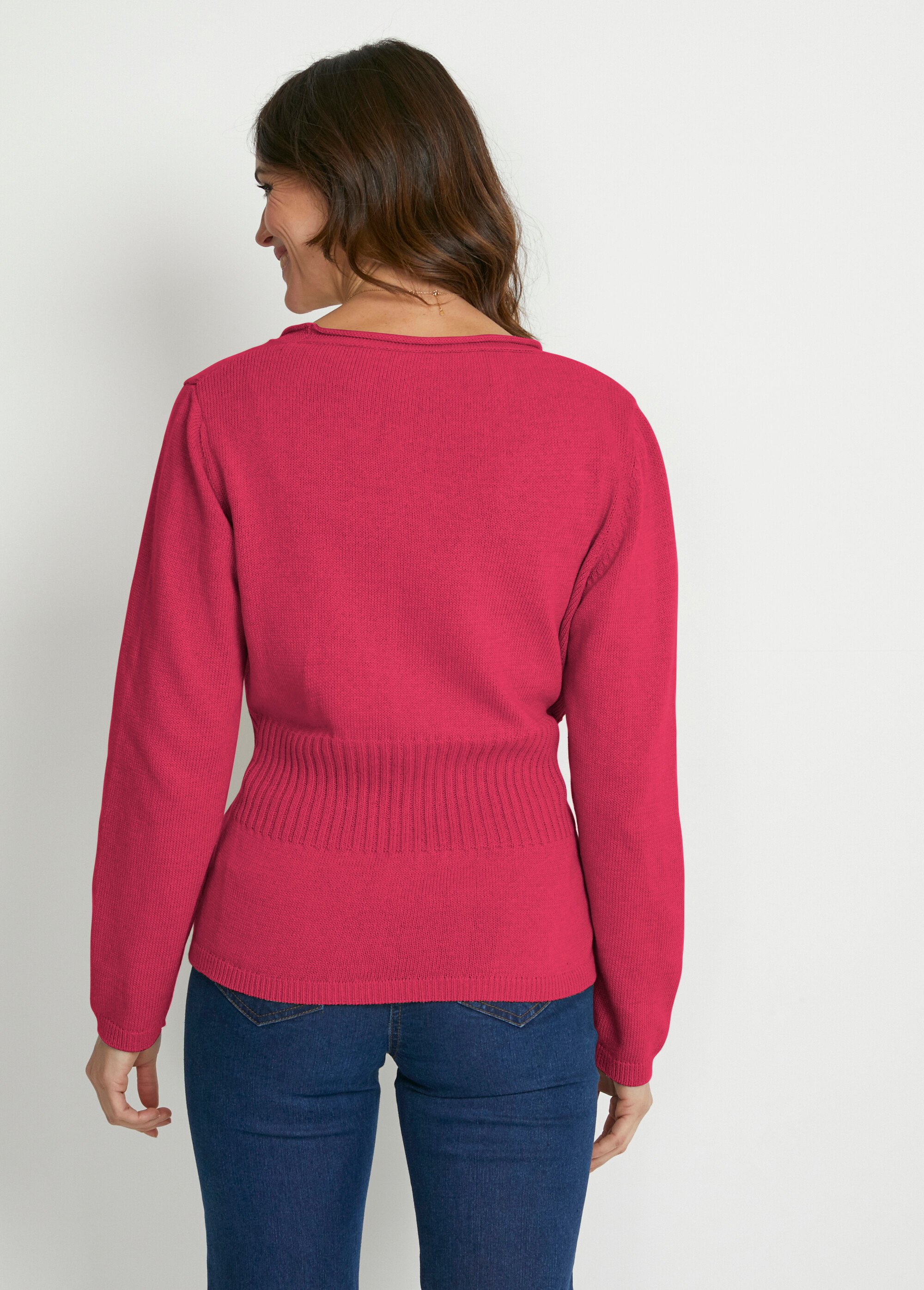 Gilet bord à bord avec lien à nouer