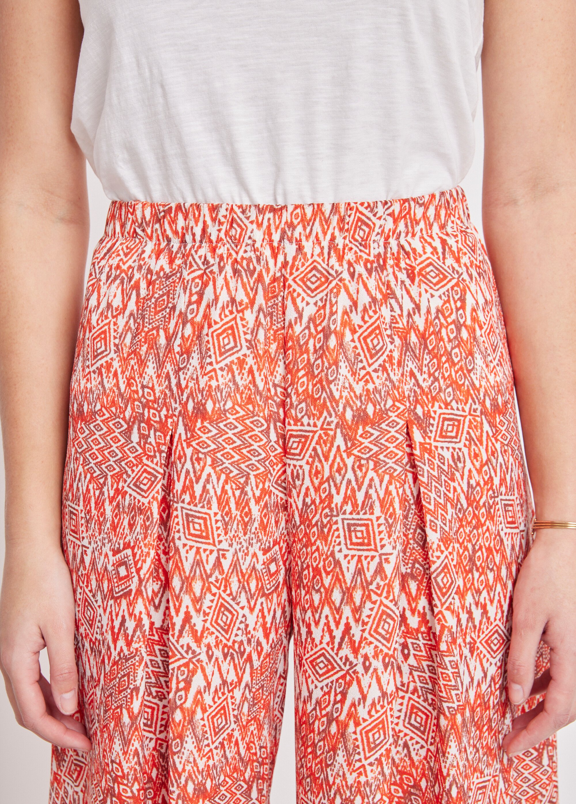 Jupe-culotte taille élastiquée ample